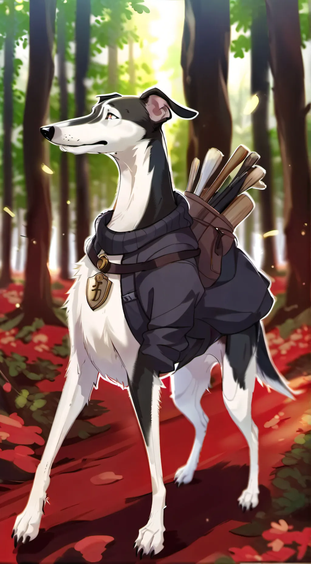 ai character: Greyhound  background