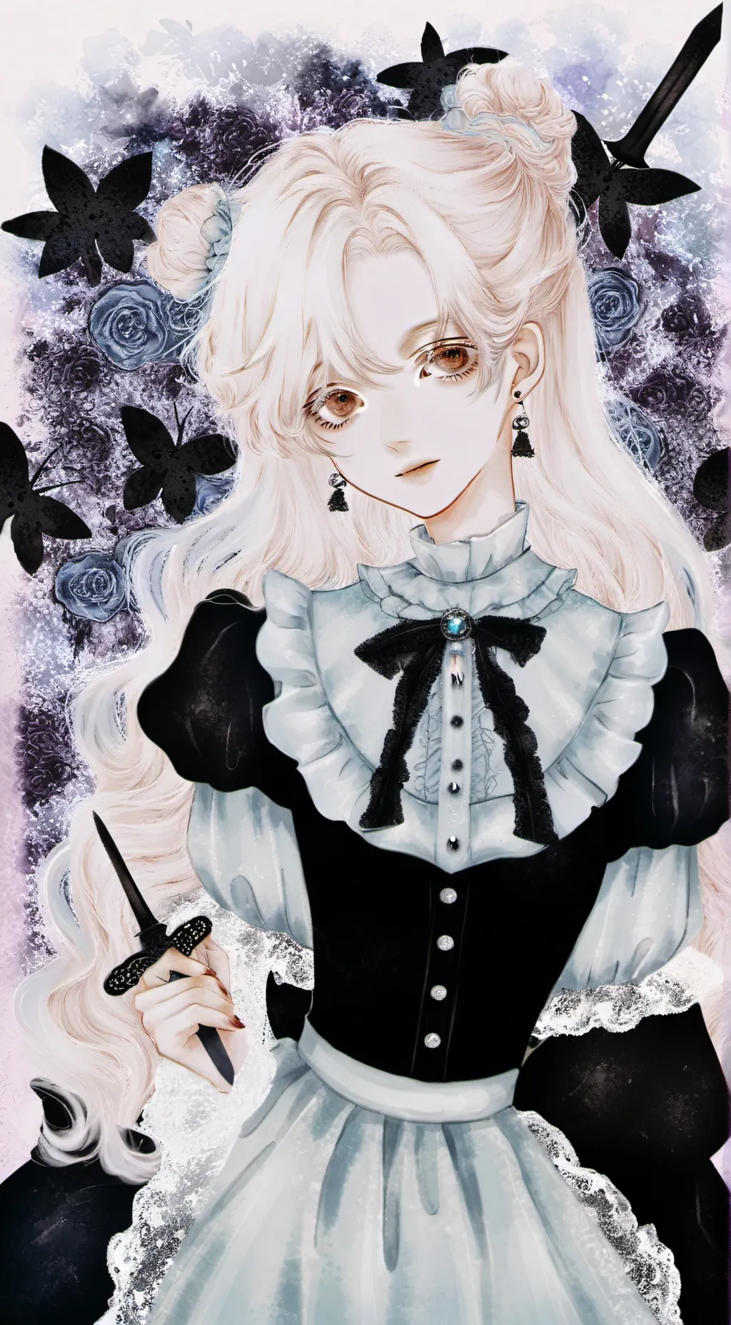 ai character: Violet  background