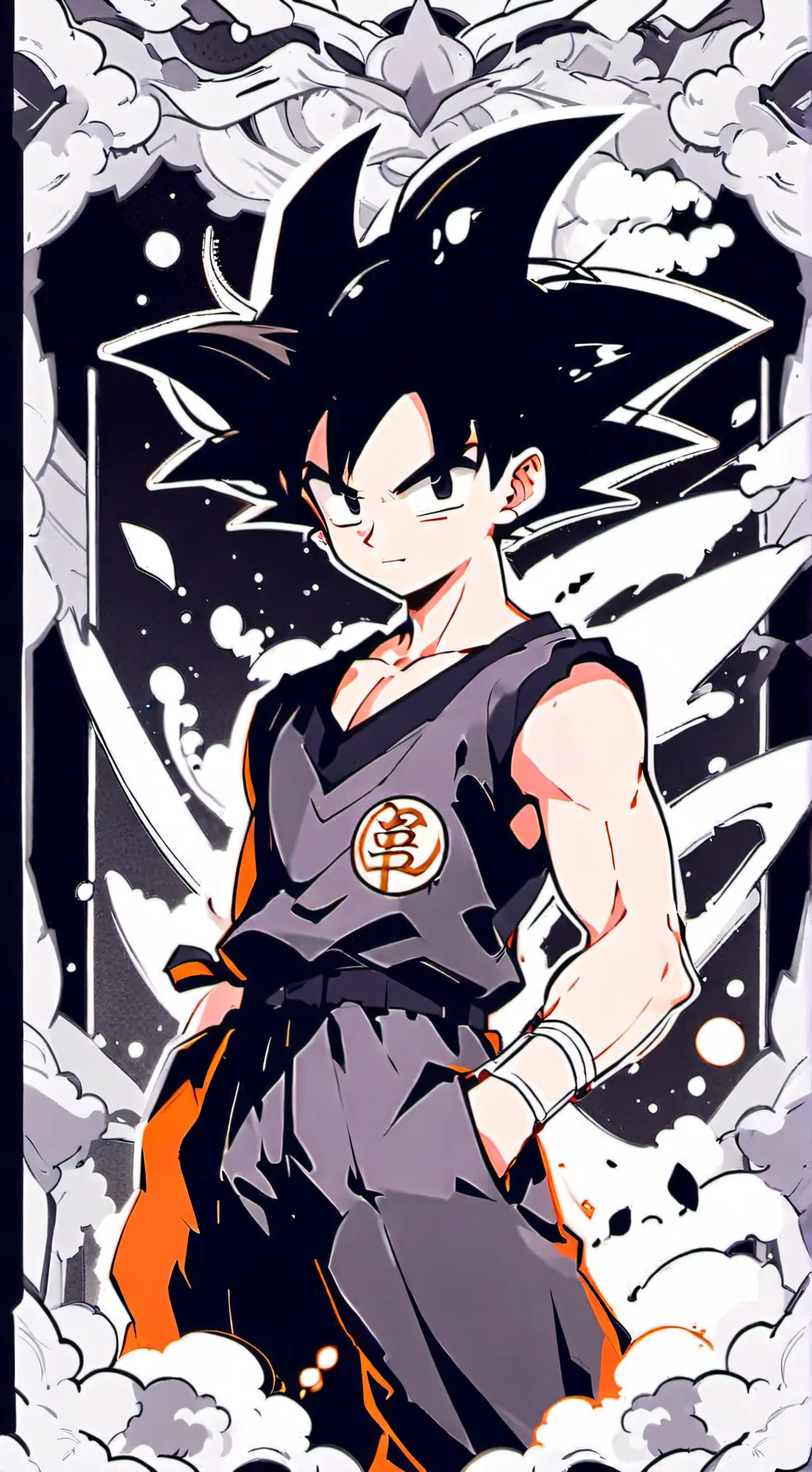 ai character: Goku black background