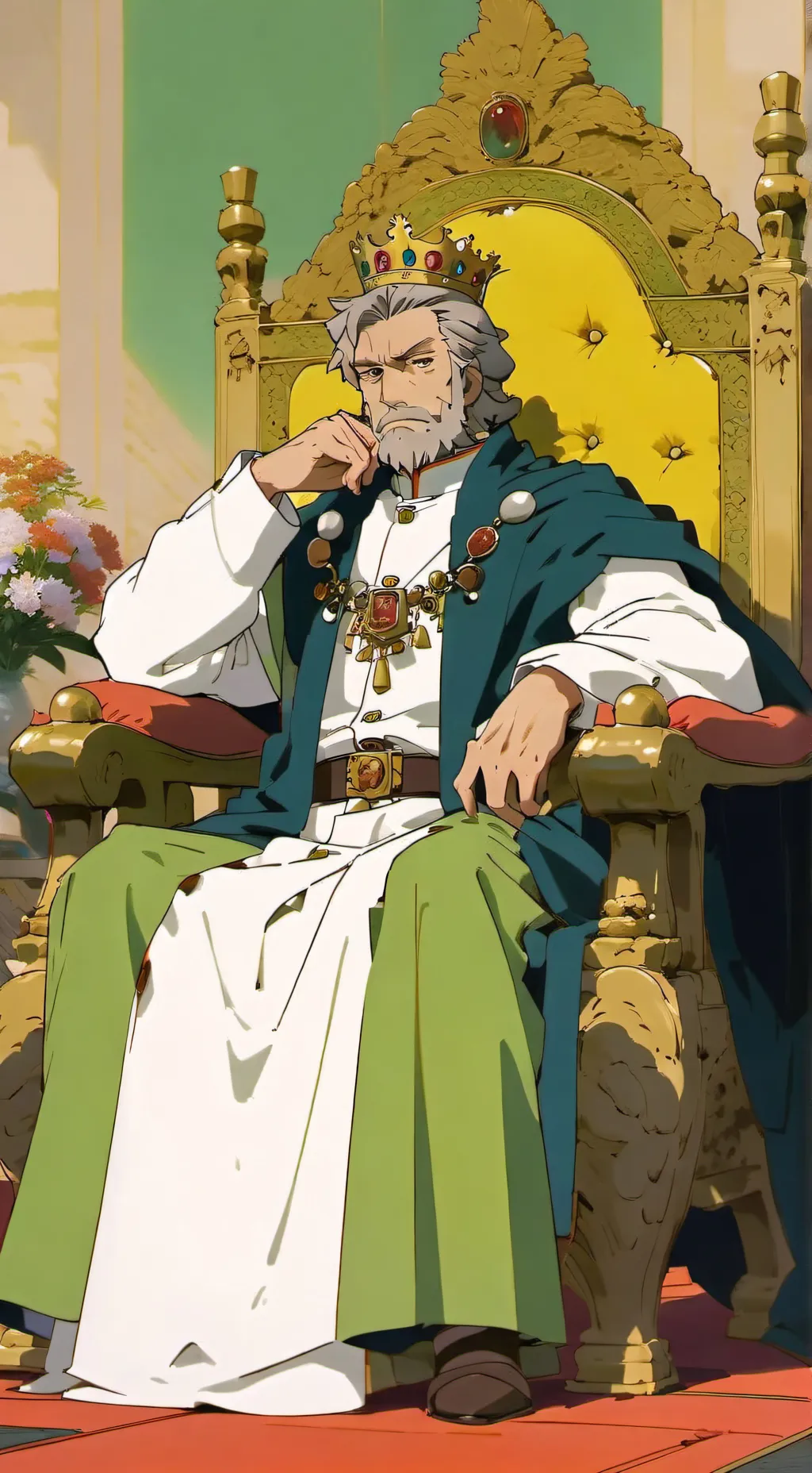 ai character: king herald  background