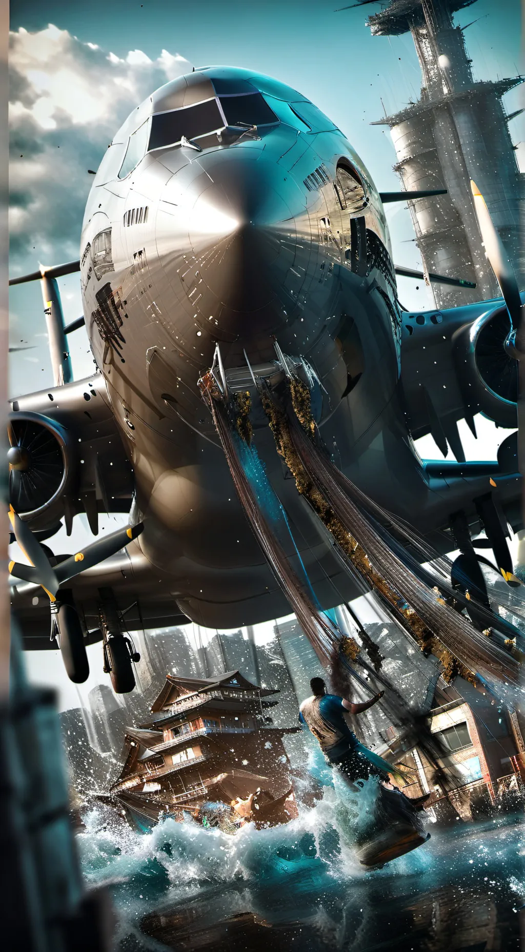 ai character: Plane world background