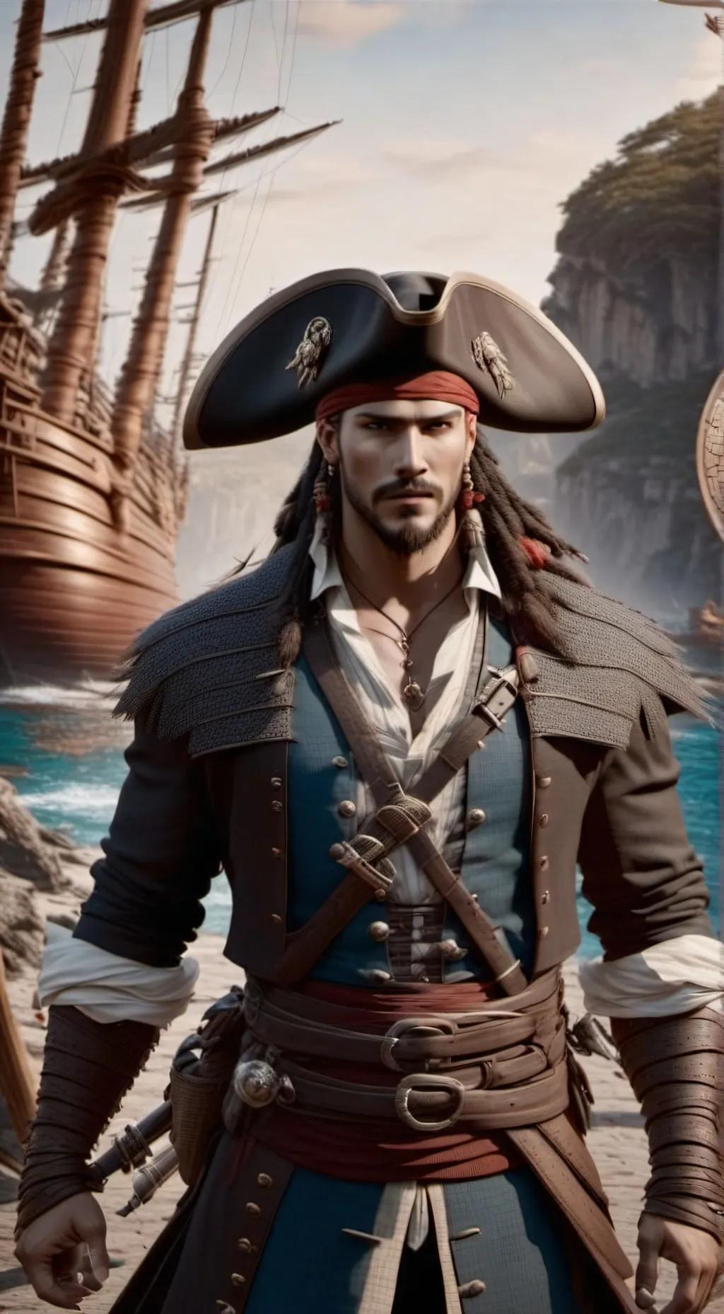 ai character: Jack Sparrow background