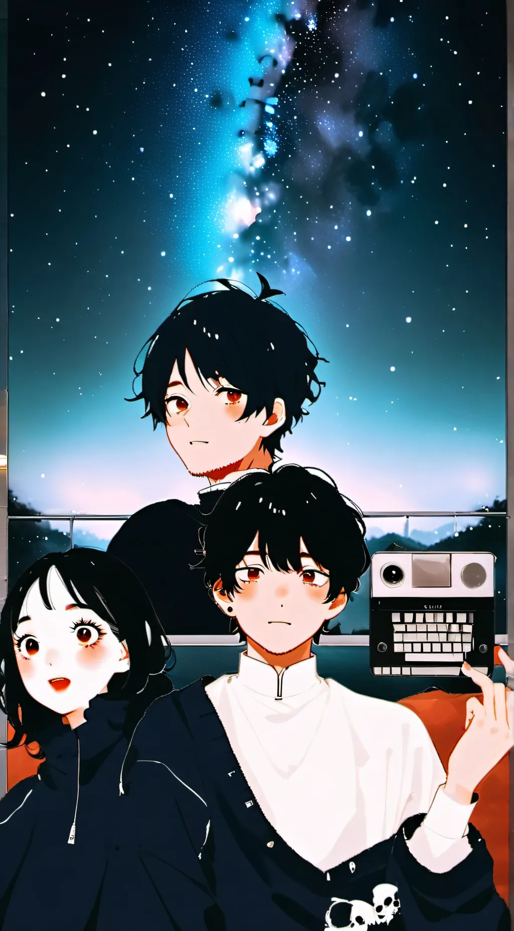 ai character: Jjk horror movie background