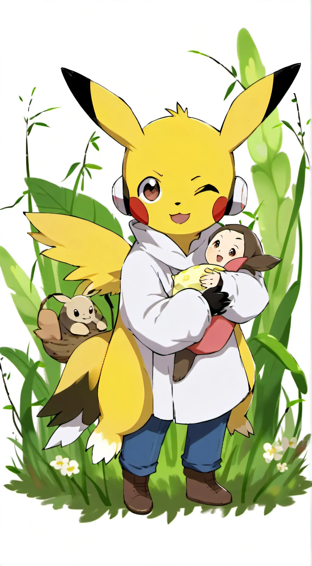 ai character: pika nurse  background