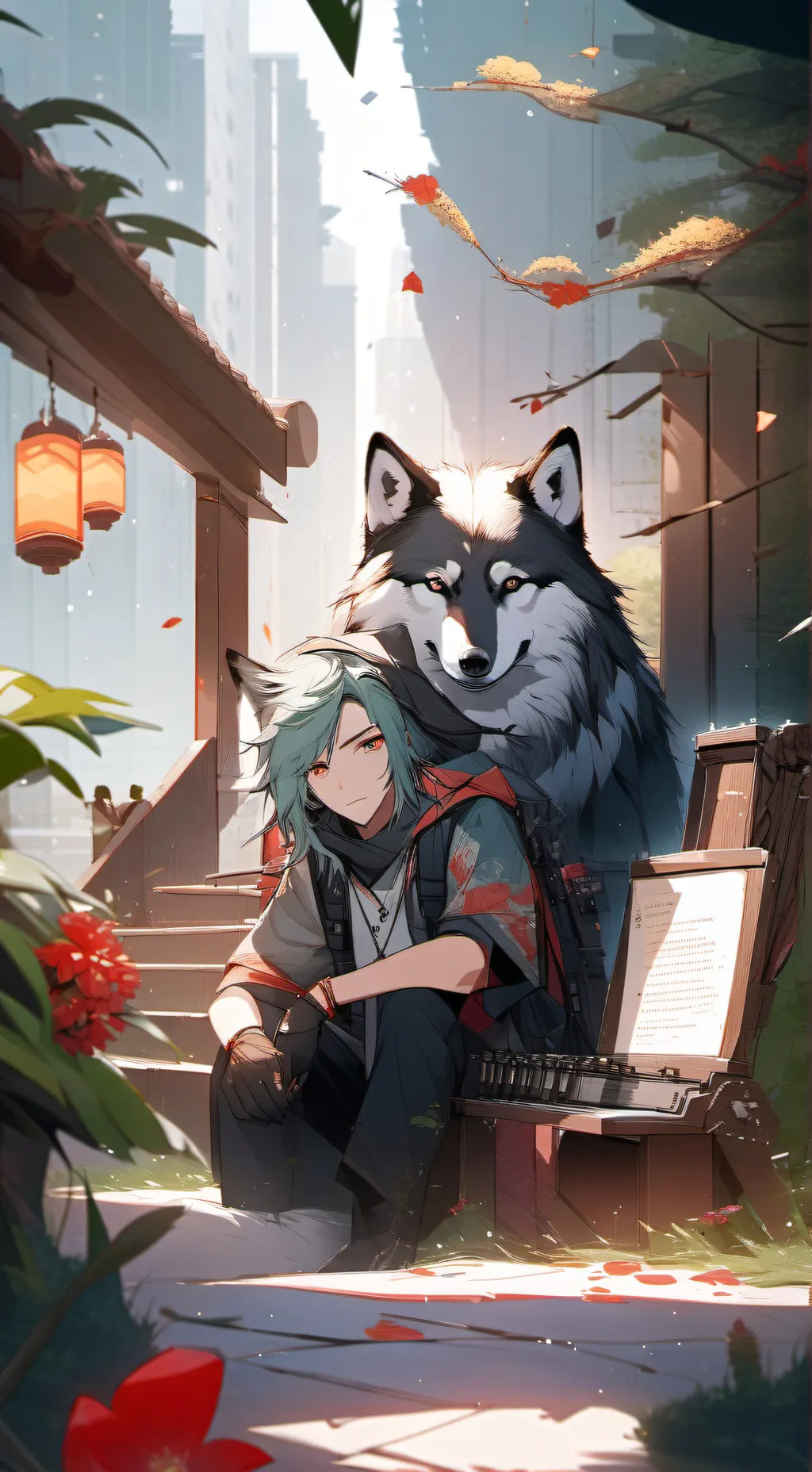 ai character: ash background