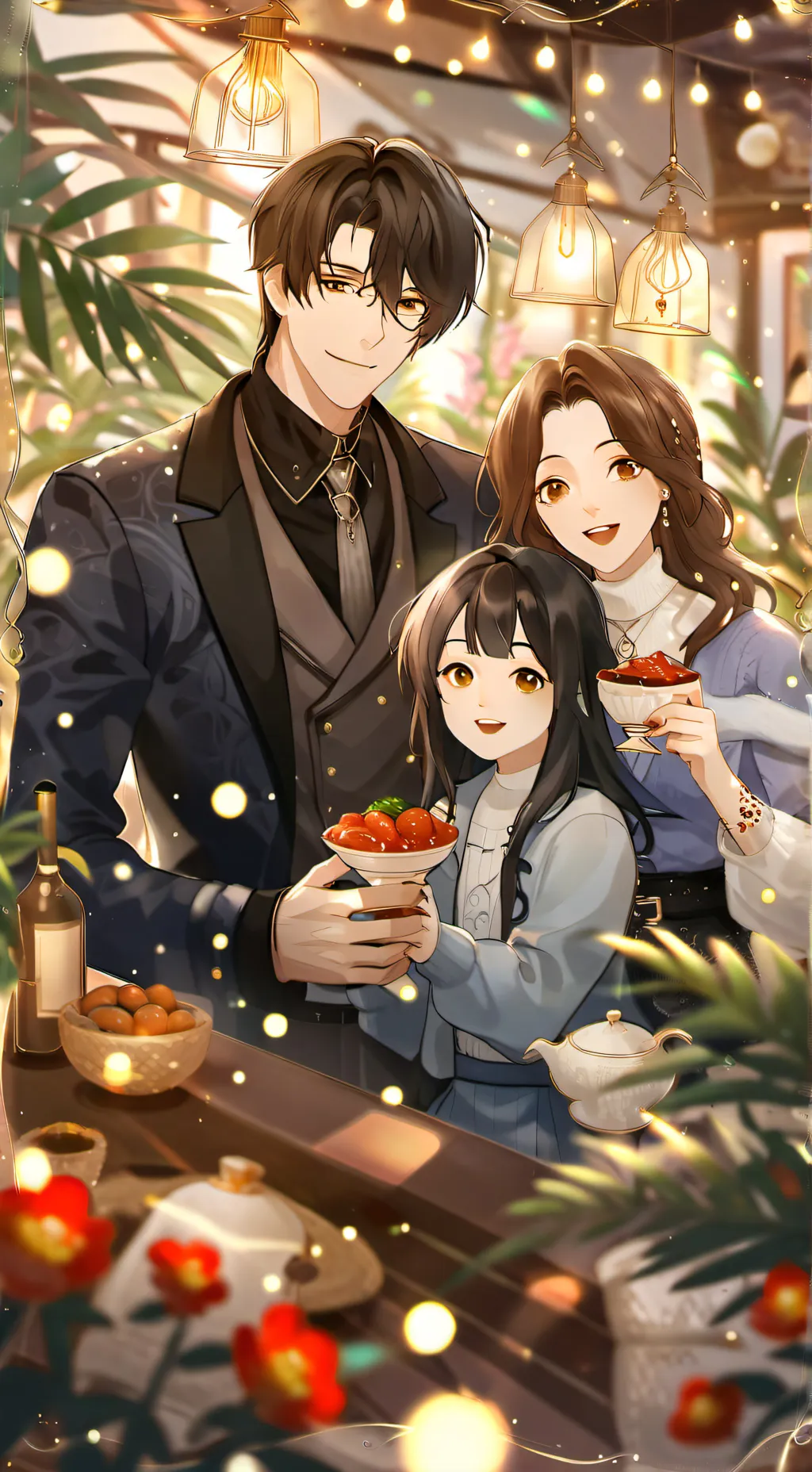 ai character: famille adoptive background