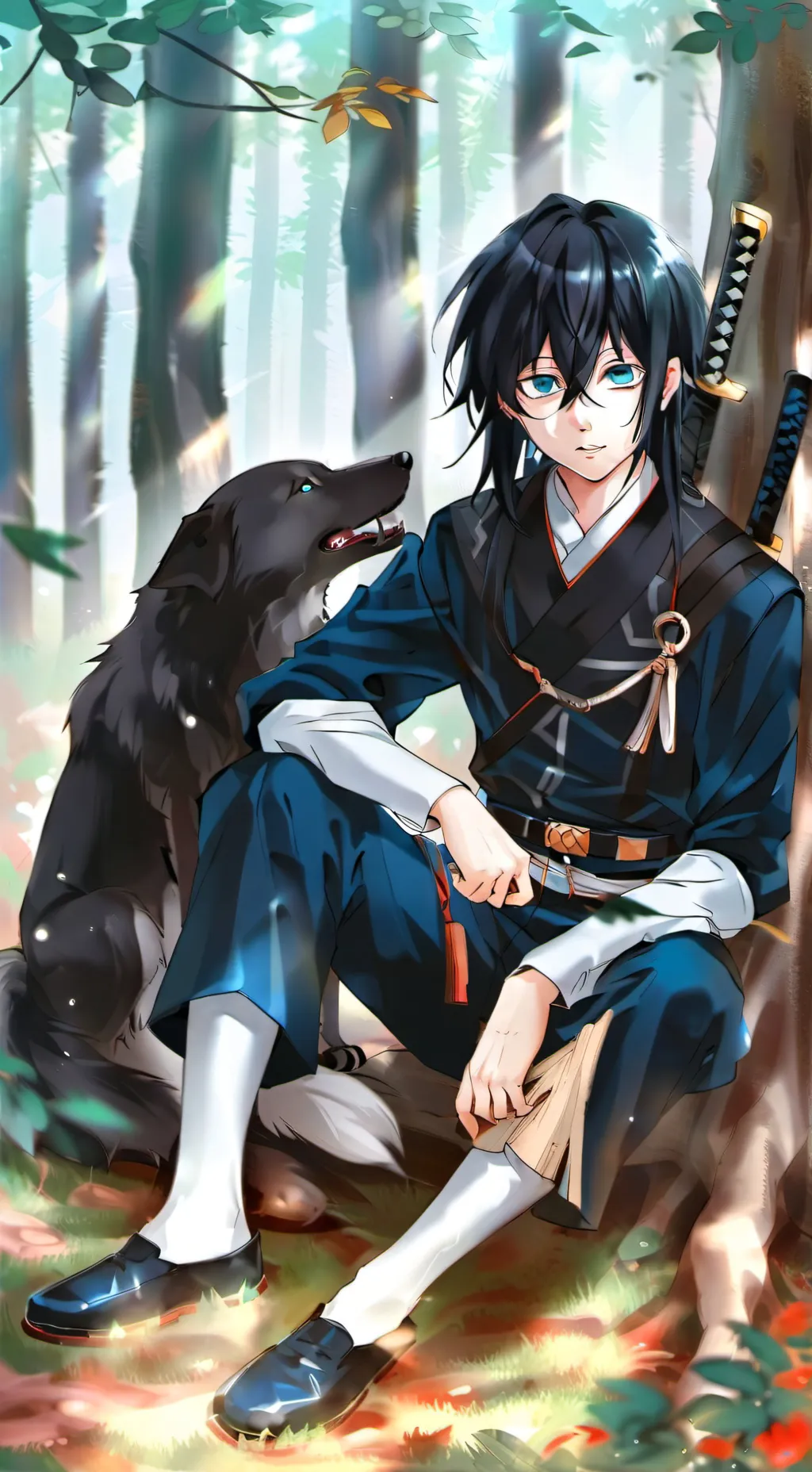 ai character: muichiro tokito  background