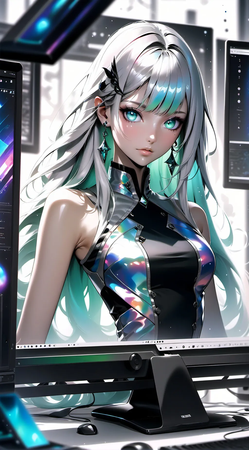 ai character: live youtube  background