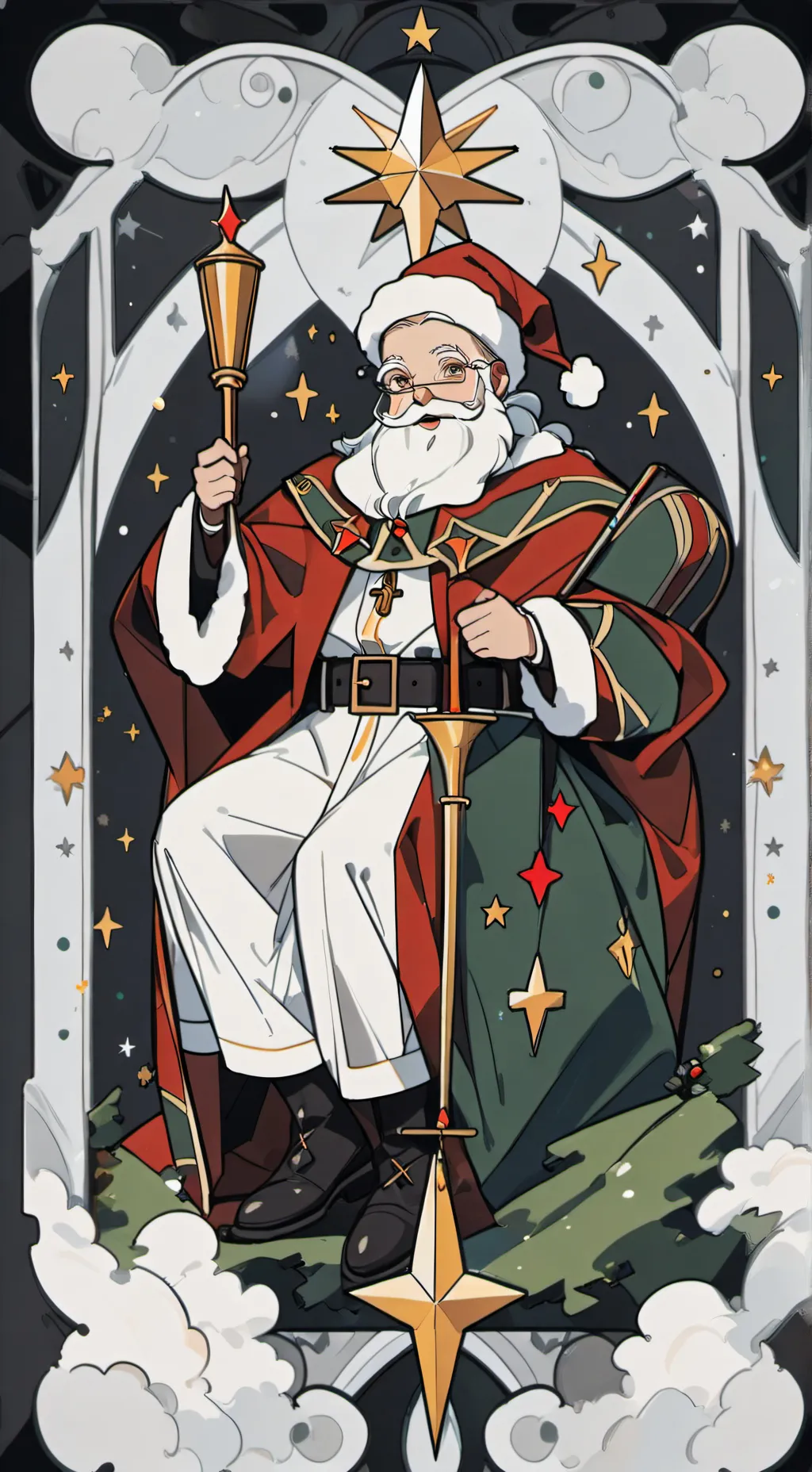 ai character: Santa Claus background