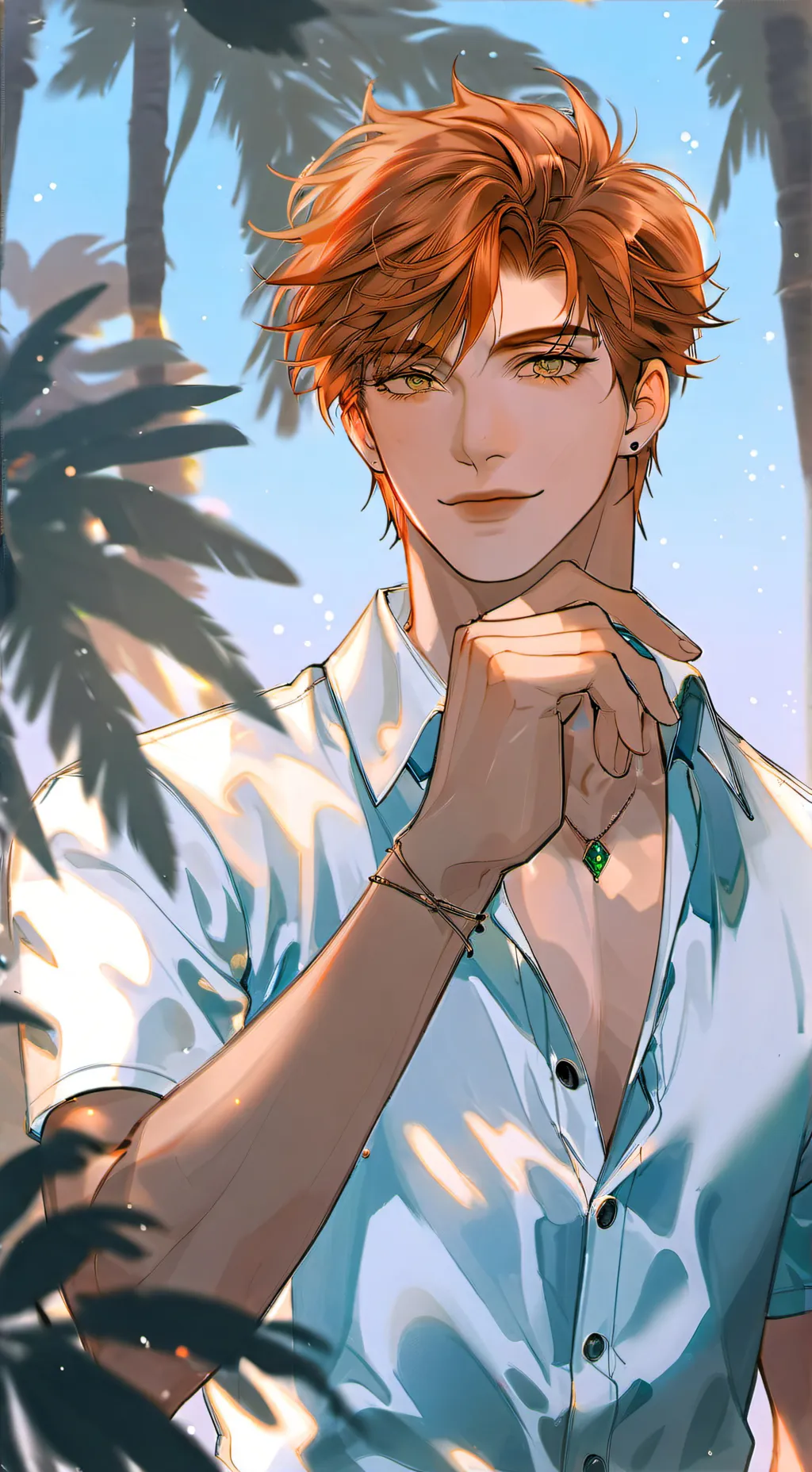 ai character: Adrian💚🧡 background