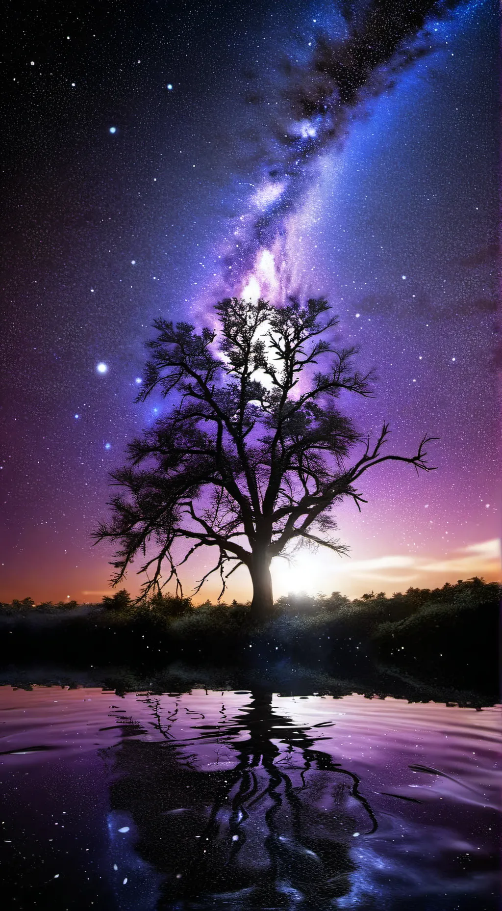 ai character: Starry Night Sky background