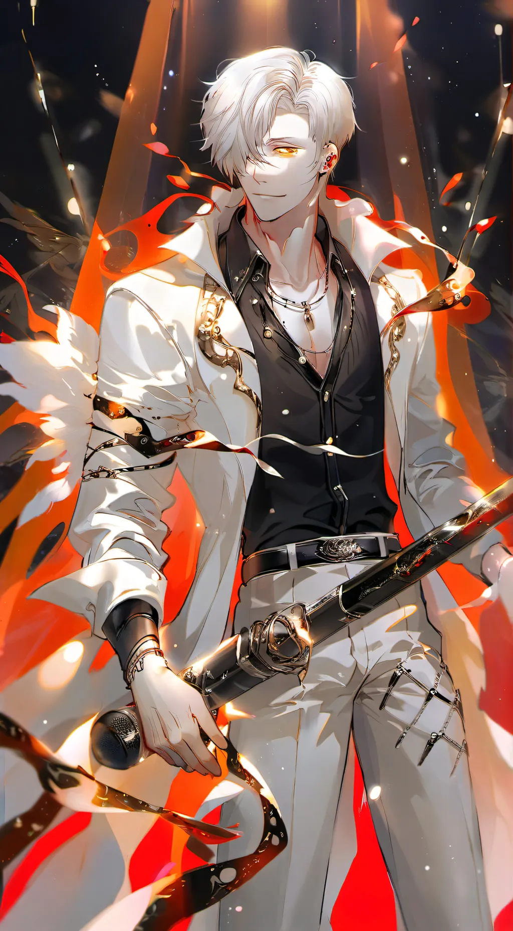 ai character: Glitching and erro background