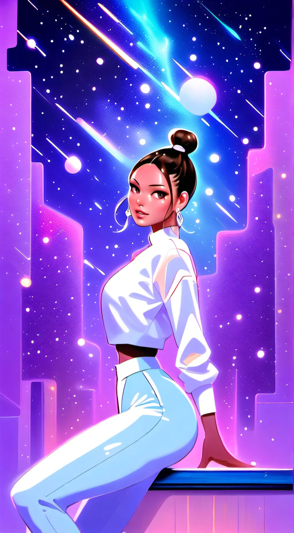 ai character: Lana:only good one background