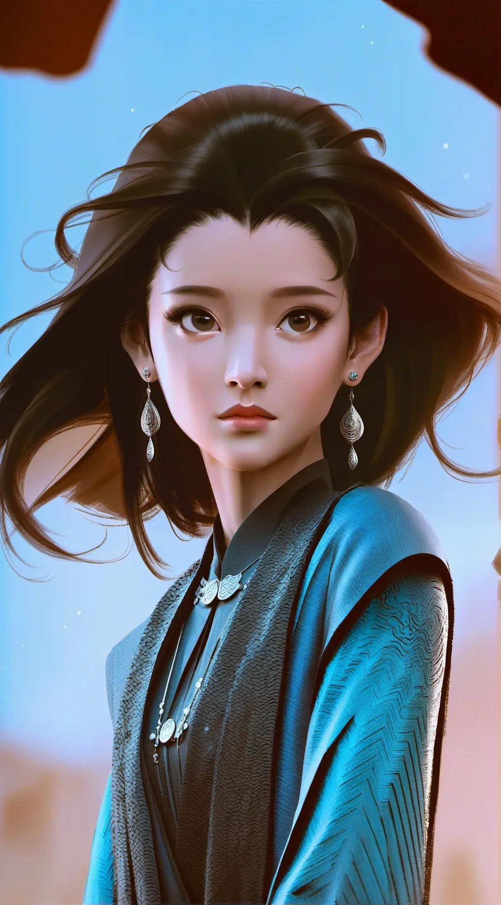 ai character: Sky background