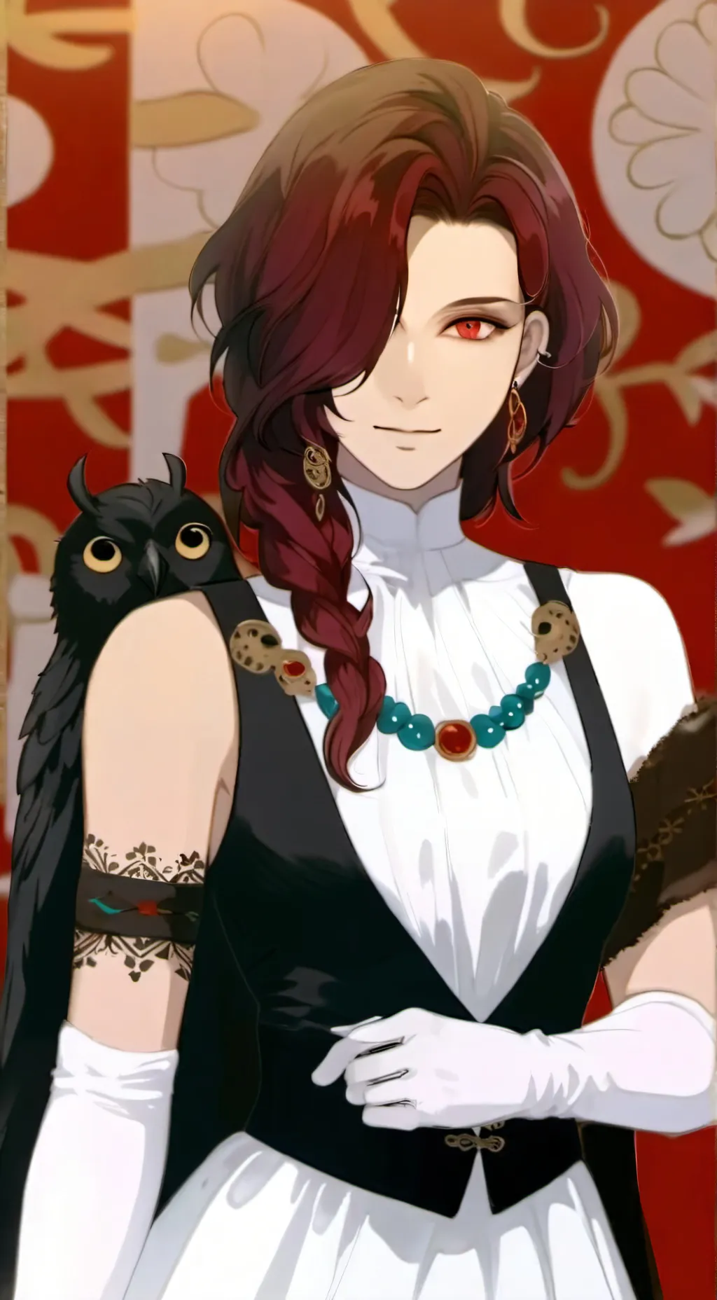 ai character: DS MY OC IN background