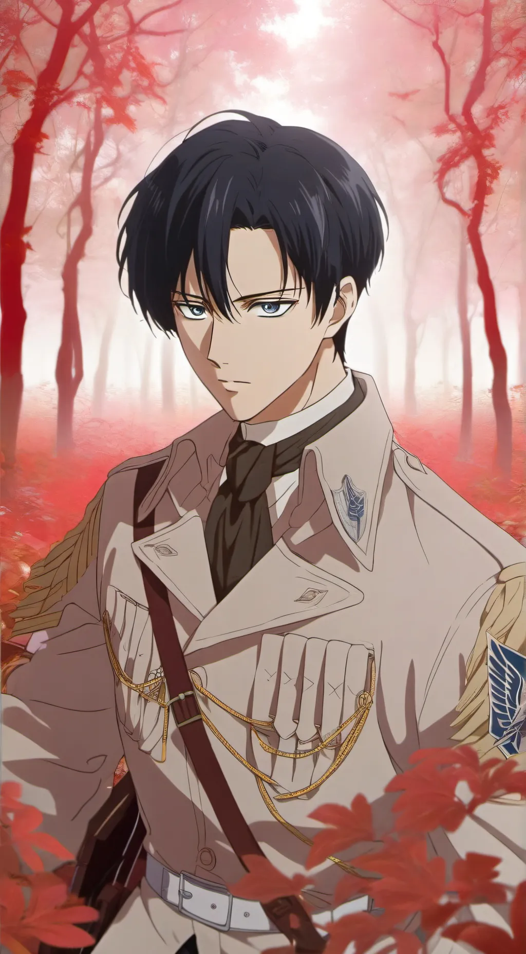 ai character: Levi Ackerman  background