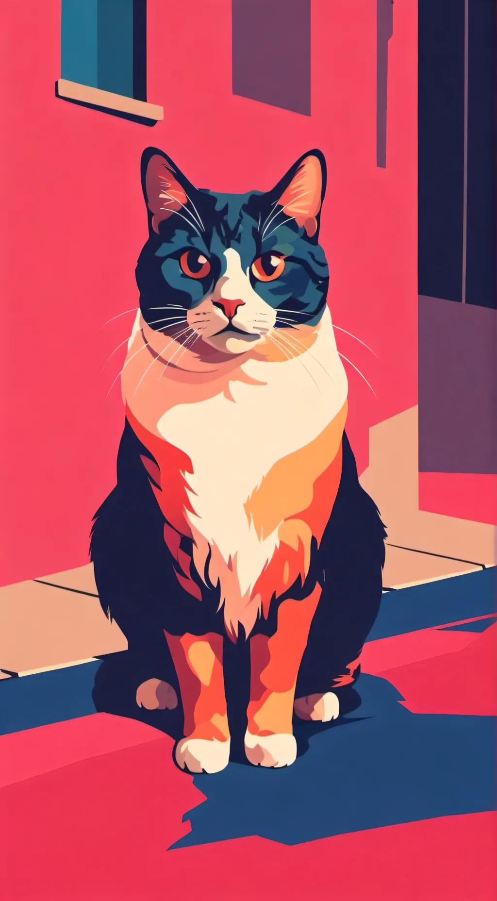 ai character: Gato de rua background