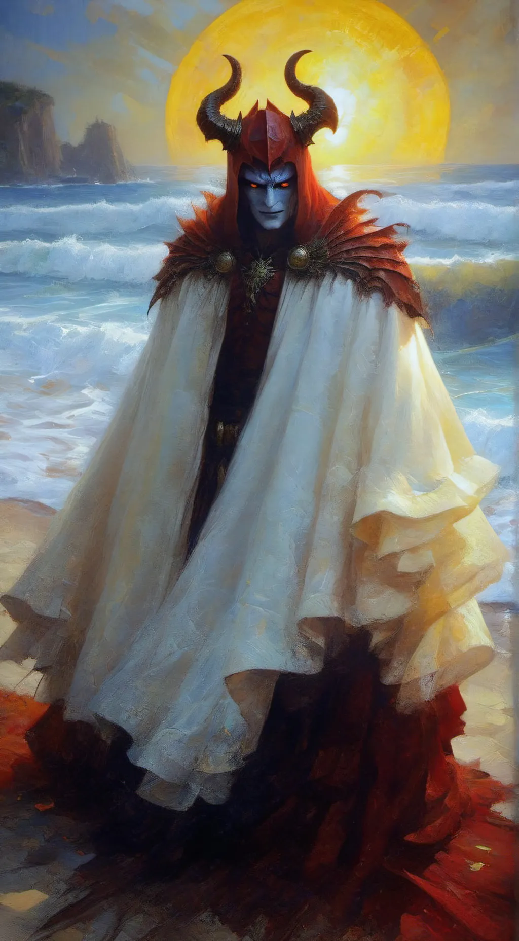 ai character: Luciferd El Demon background