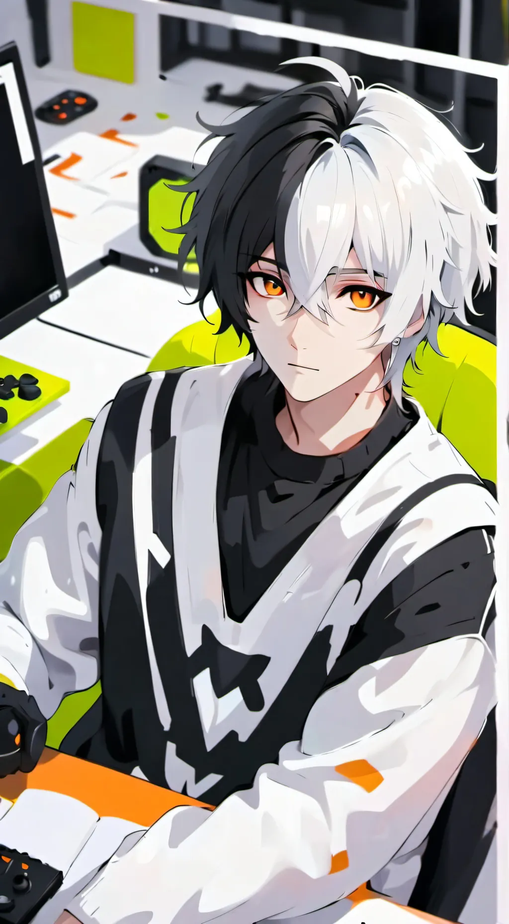 ai character: lųĉãš background