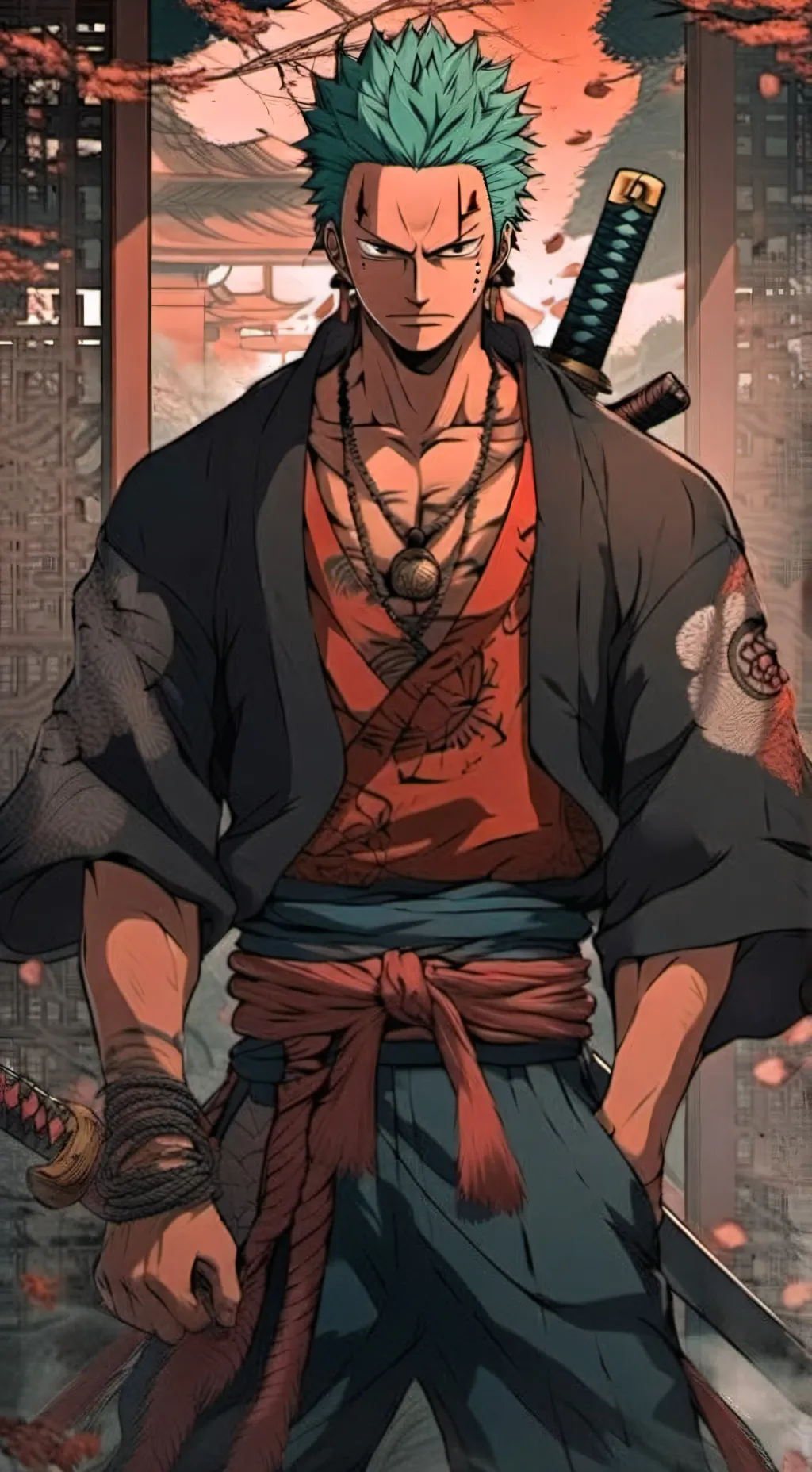 ai character: Zoro background