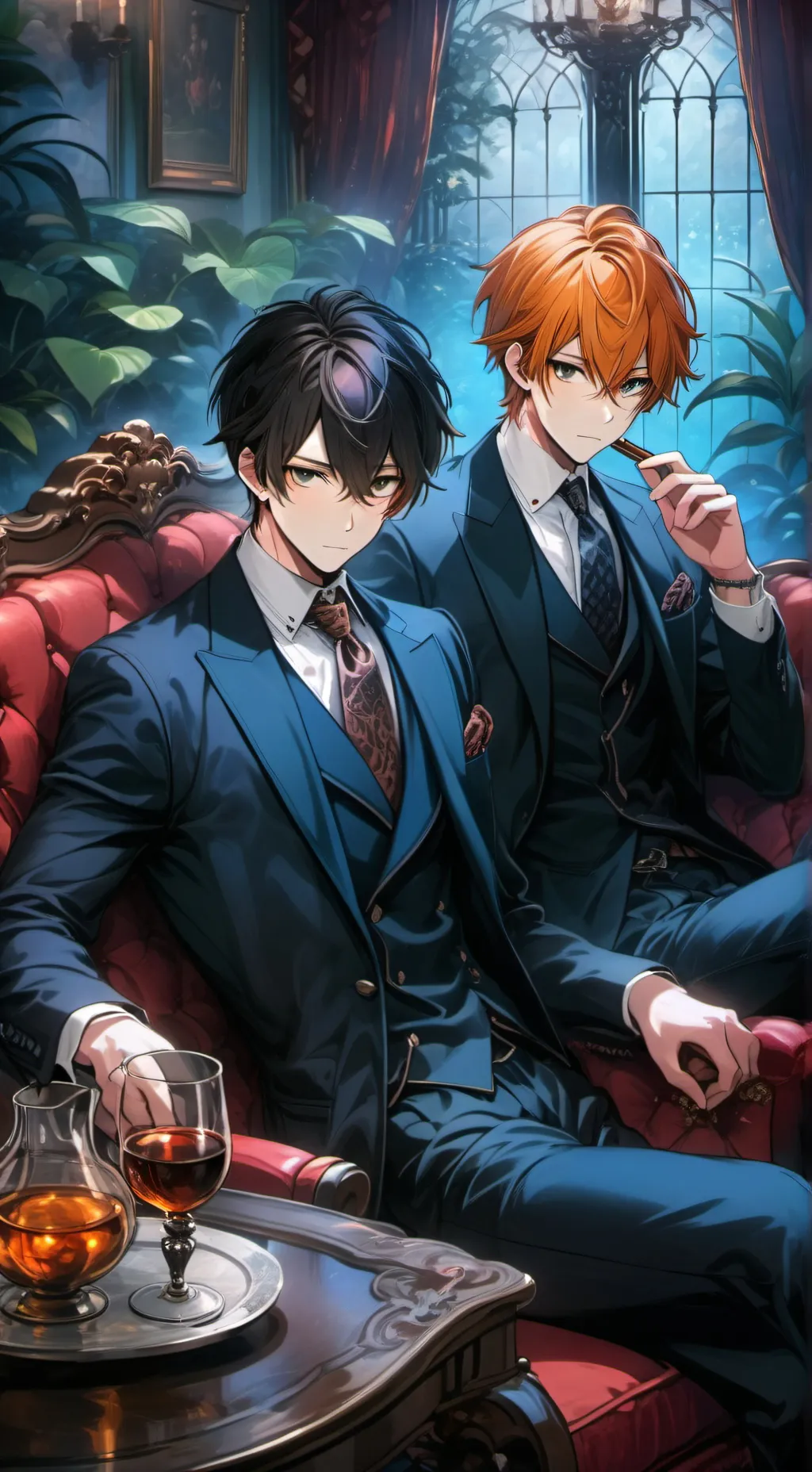 ai character: marc et Alexandre  background