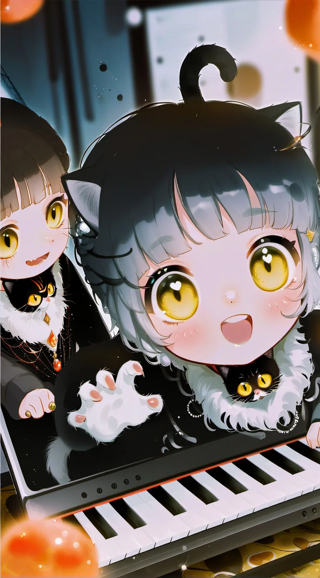 ai character: Pixel background