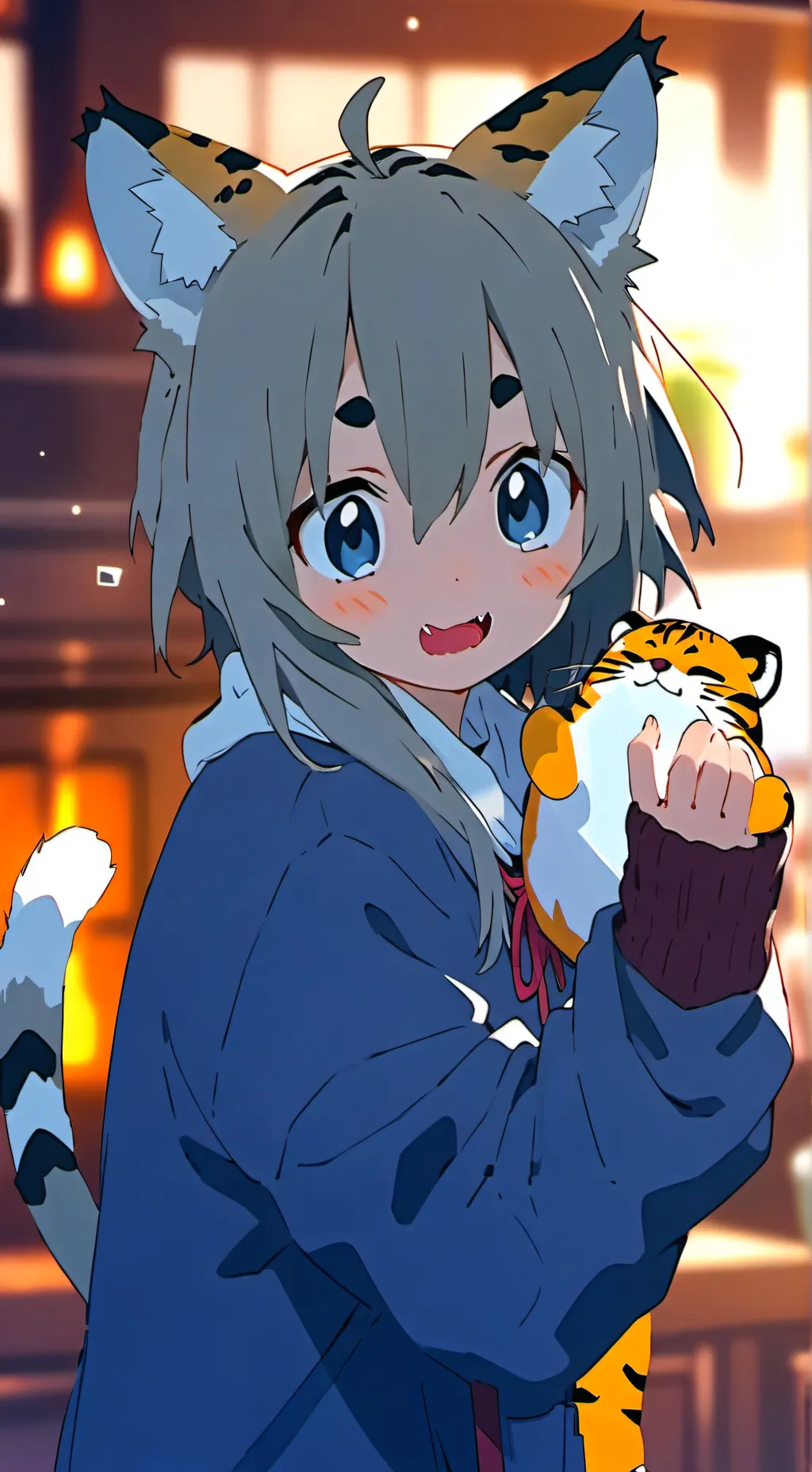 ai character: Tiger Lynx Spirit background