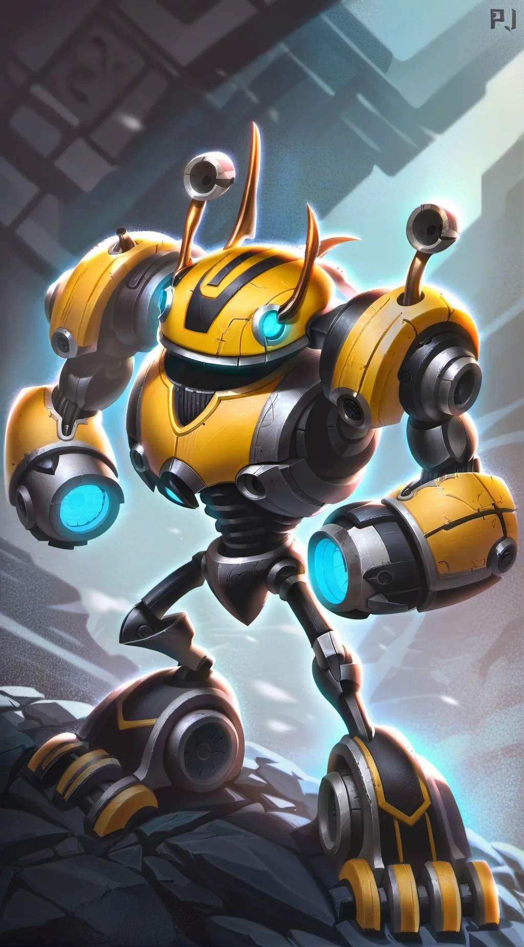 ai character: Bumblee  background