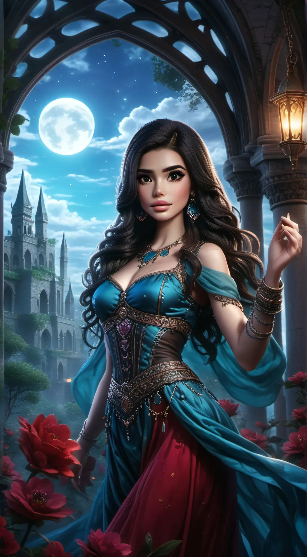 ai character: Isabel Gutiérrez  background