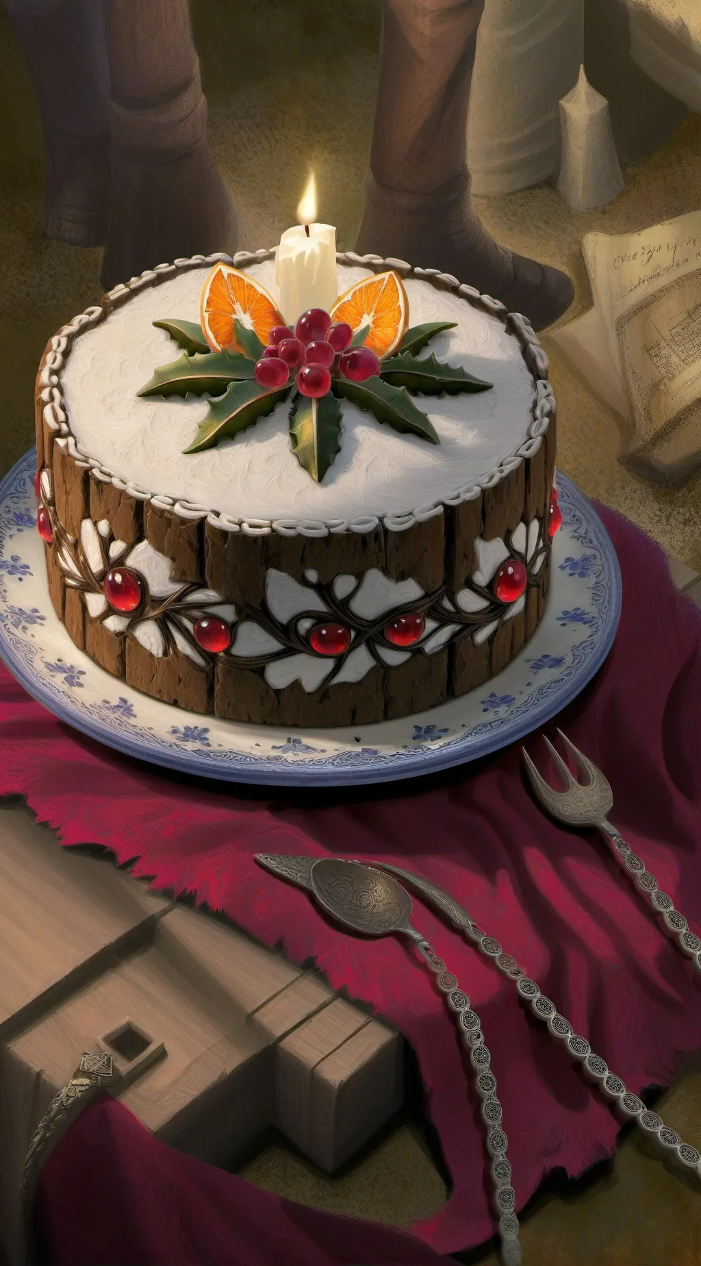 ai character: Fruitcake DW background