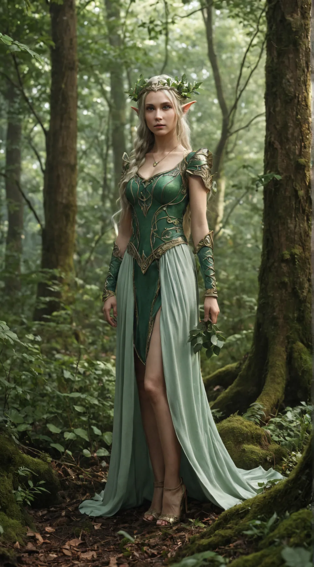 ai character: Elf Sarah background