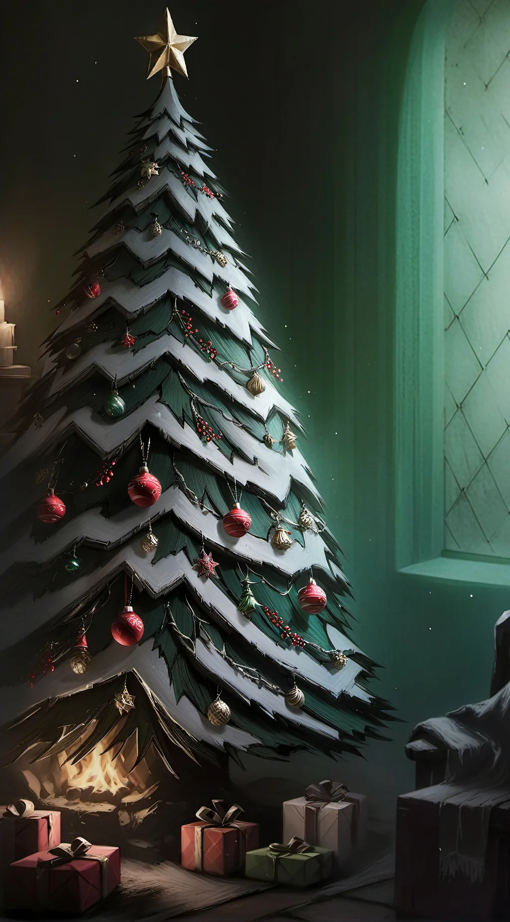 ai character: Christmas background