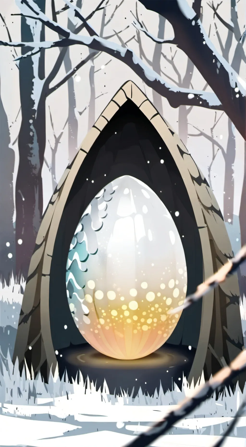 ai character:  stolen dragon egg background