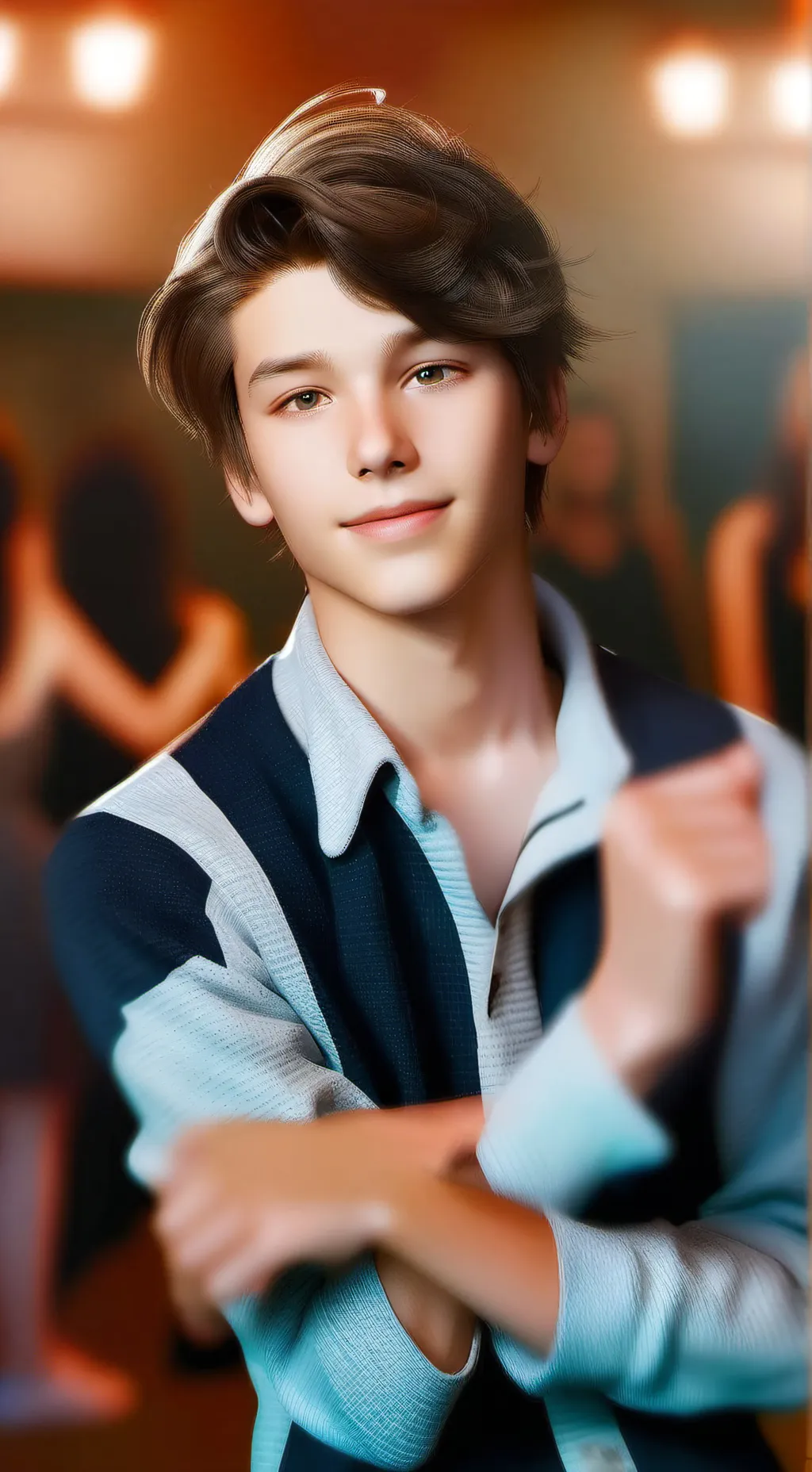 ai character: Alone at dance background