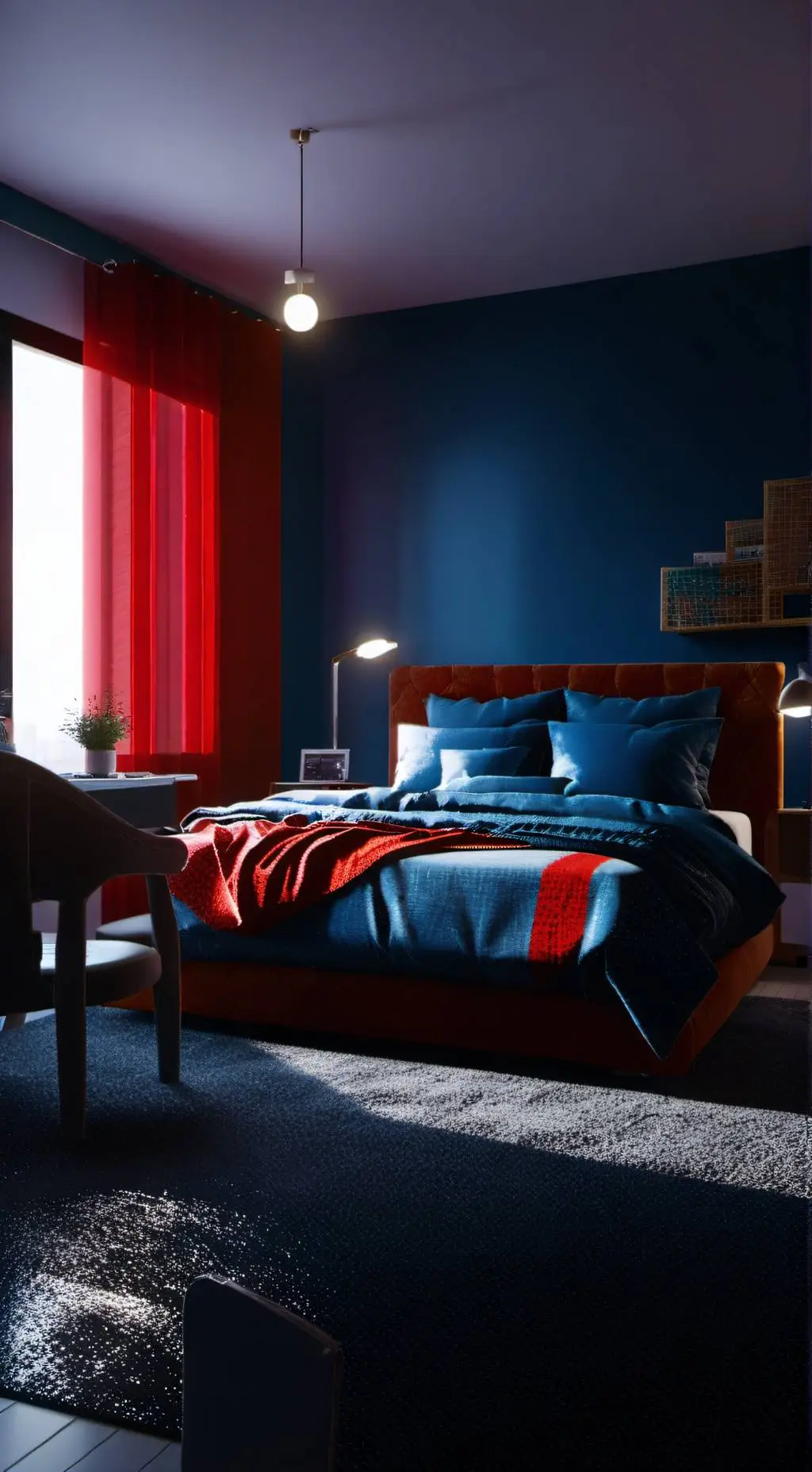 ai character: Thad but sus background