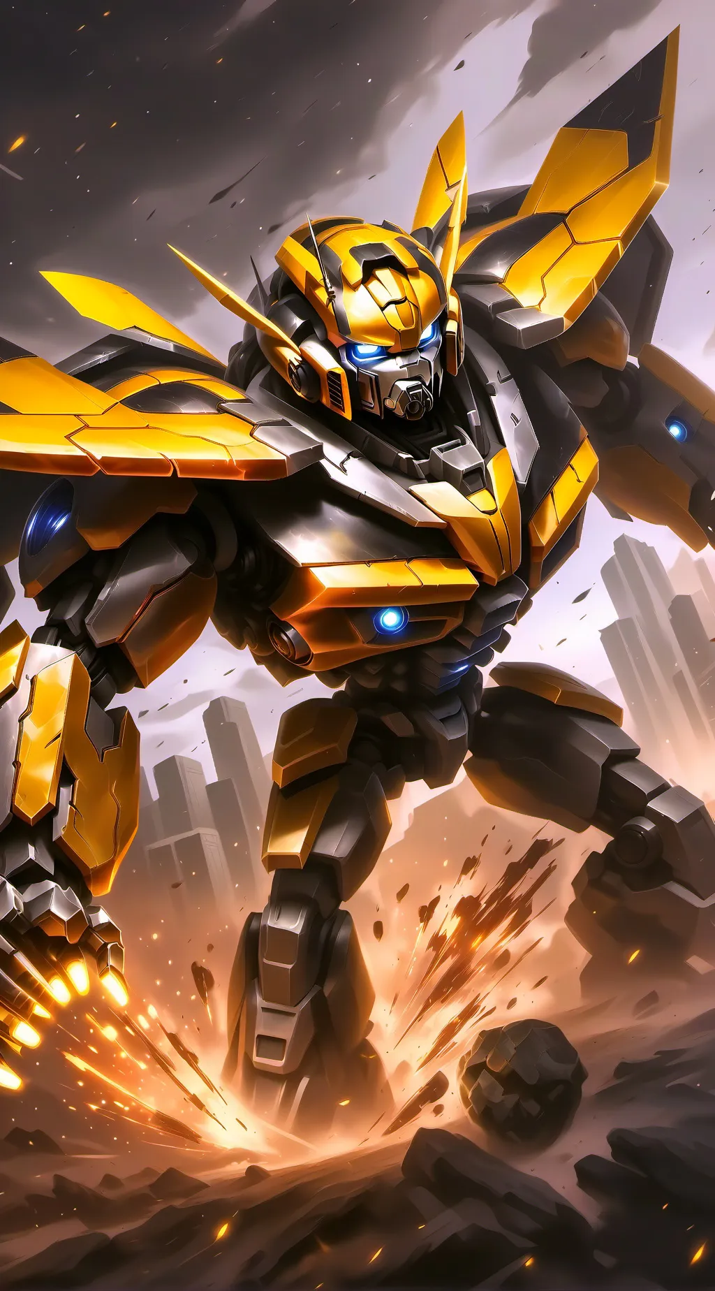 ai character: Bumblebee  background