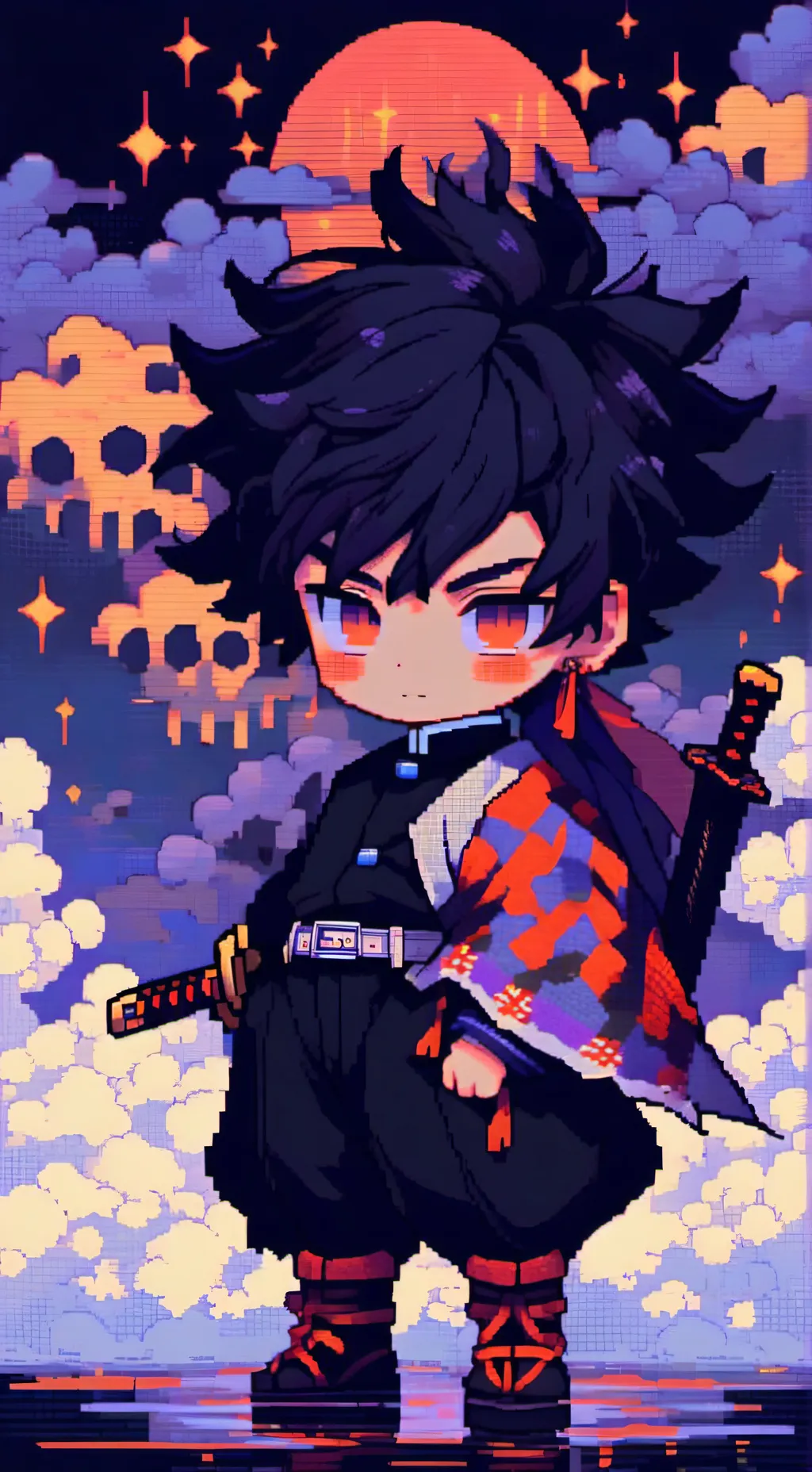 ai character: demon slayer meme background