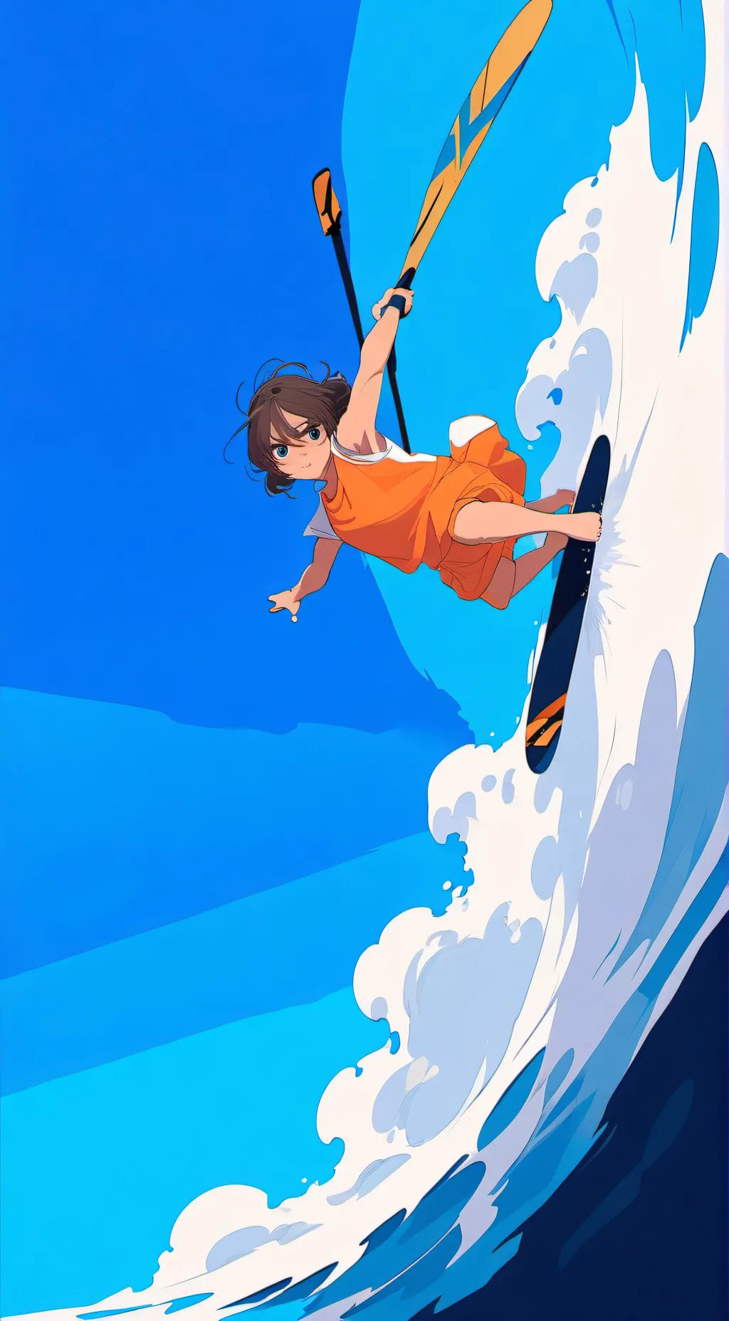 ai character: Gray background