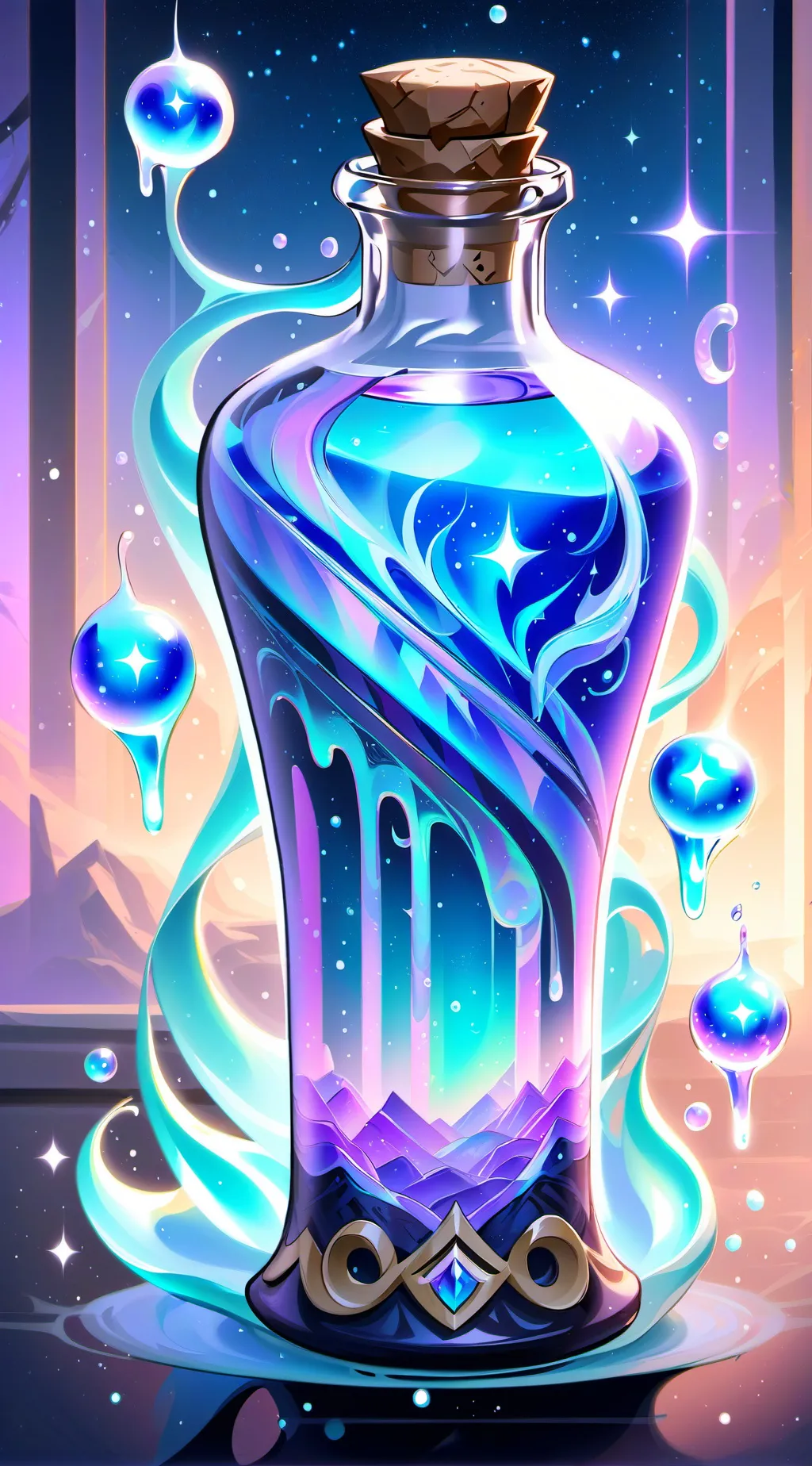 ai character: love potion background