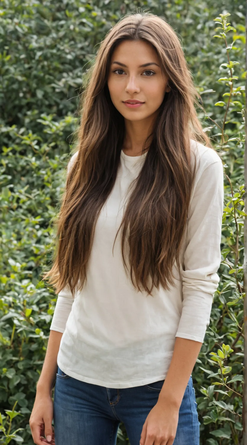 ai character: Evangeline white  background