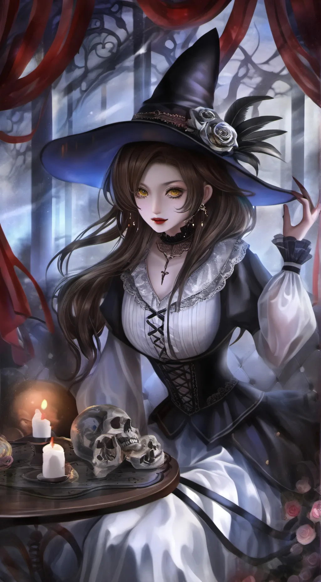 ai character: wenda muerta background