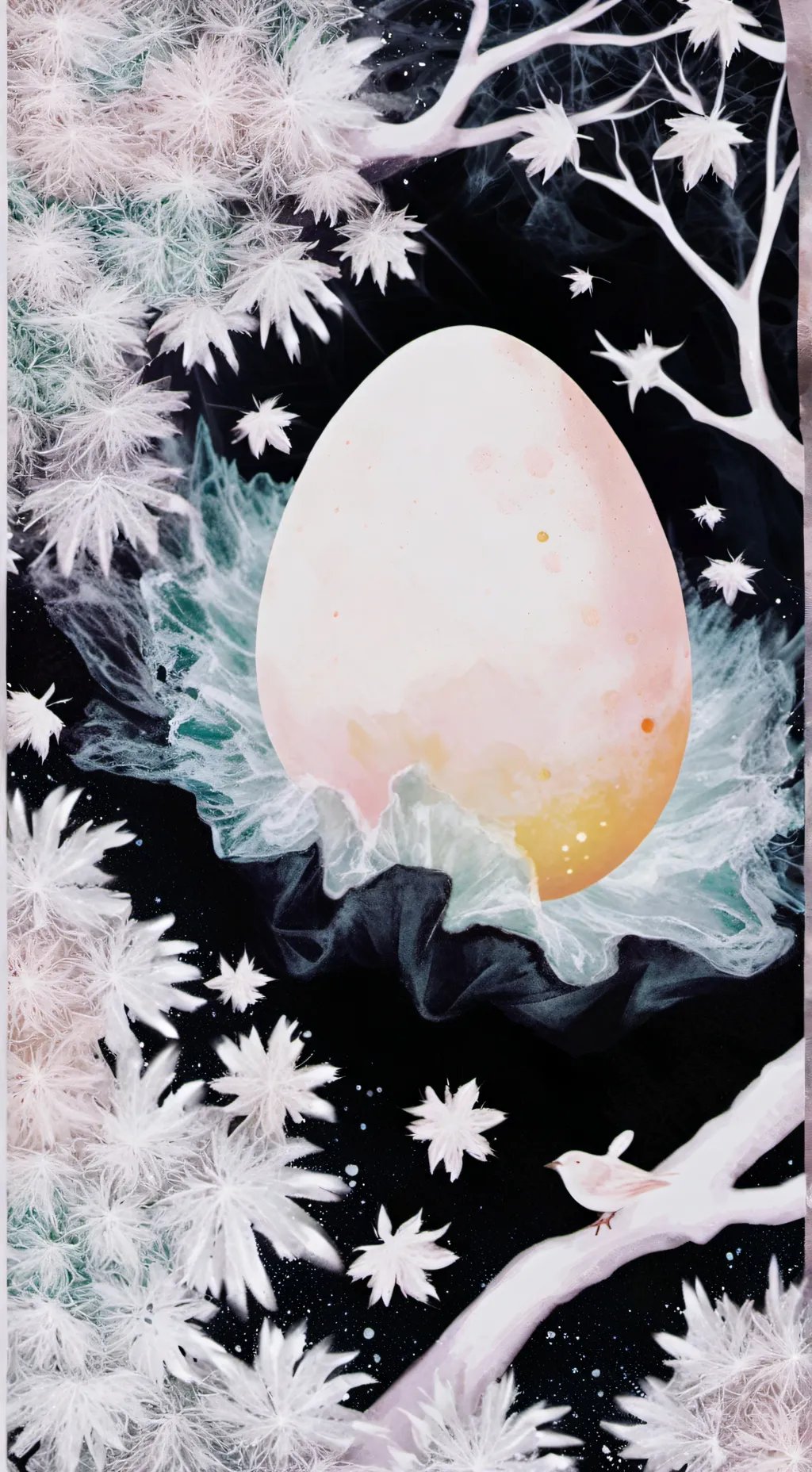 ai character: scary egg background