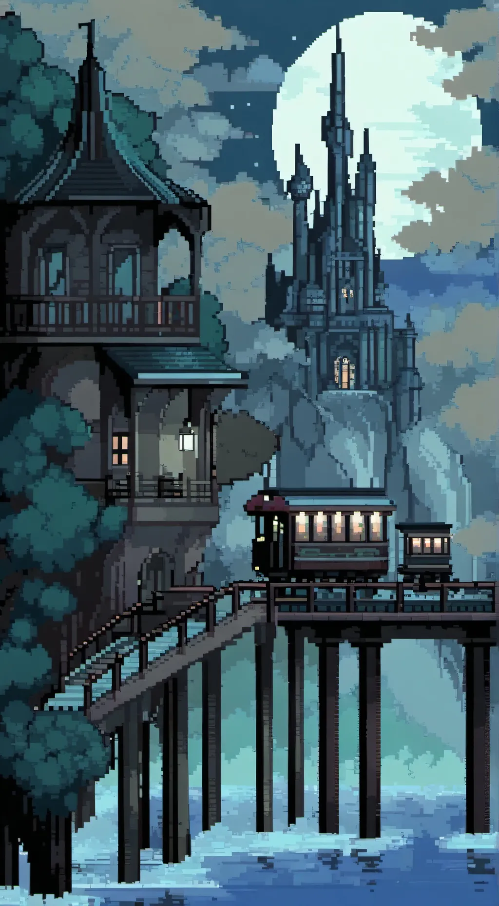 ai character: Liminal land background