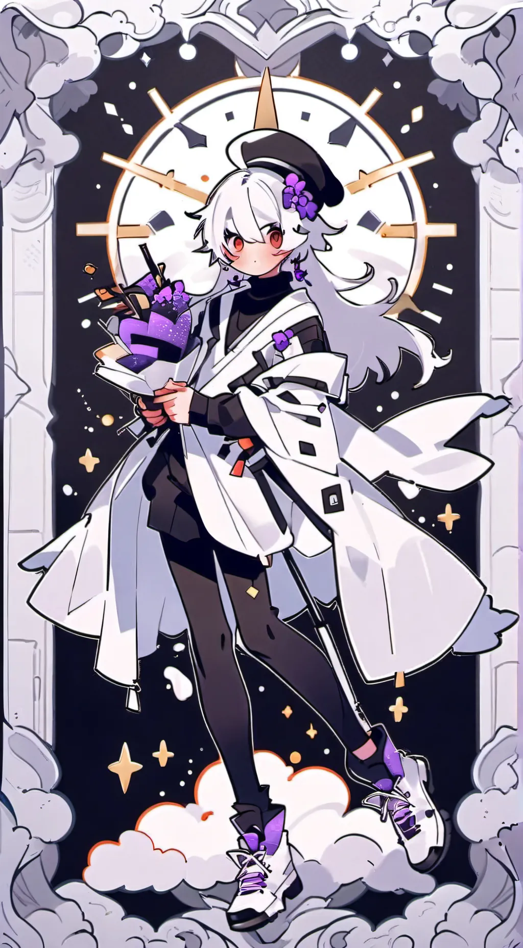 ai character: HAPPY NEW YEARS  background