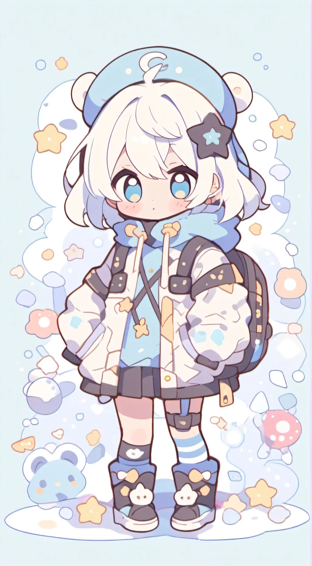 ai character: newborn background