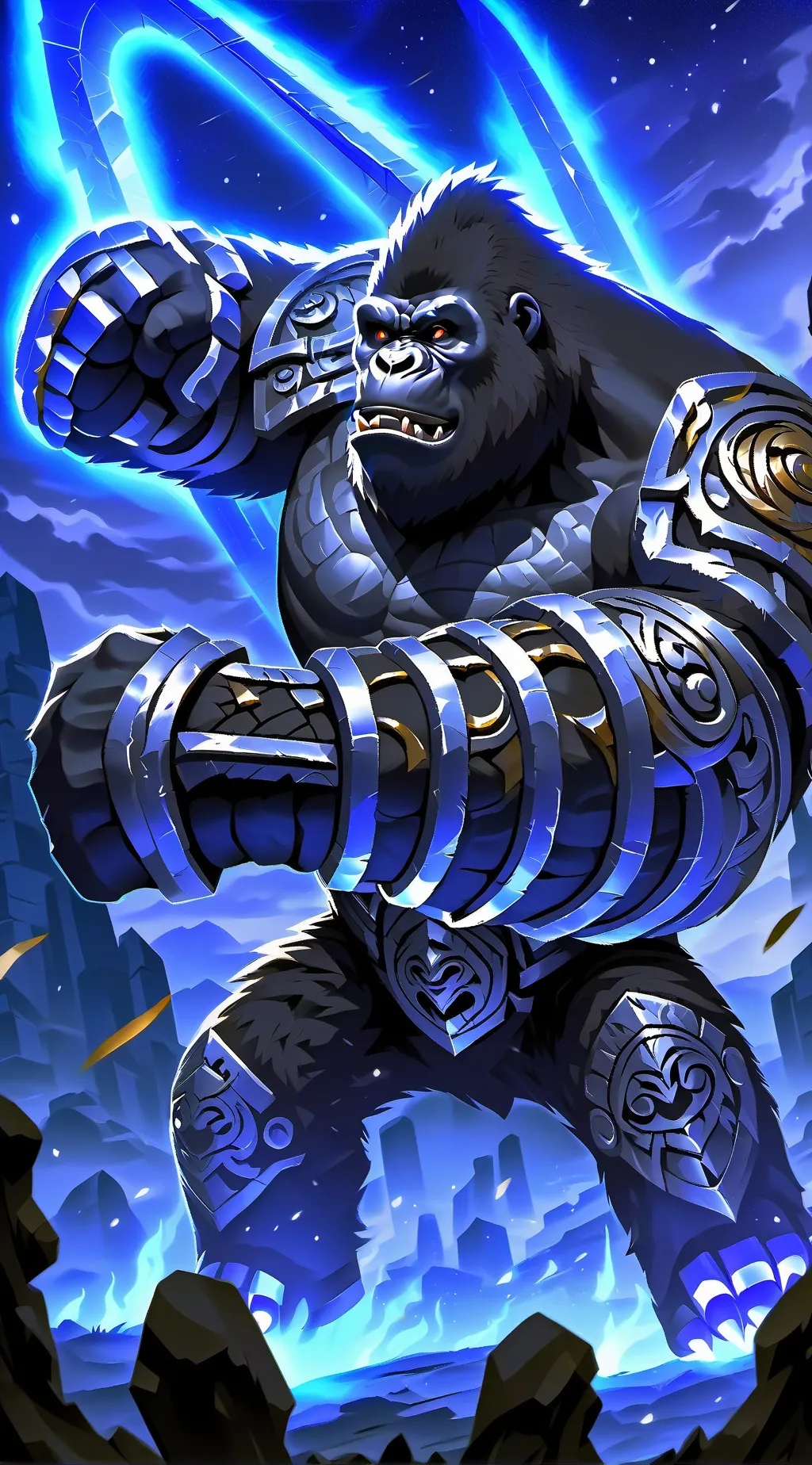 ai character: GORILLA TAG background