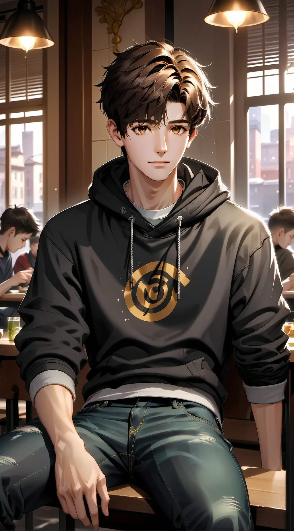 ai character: Oliver  background