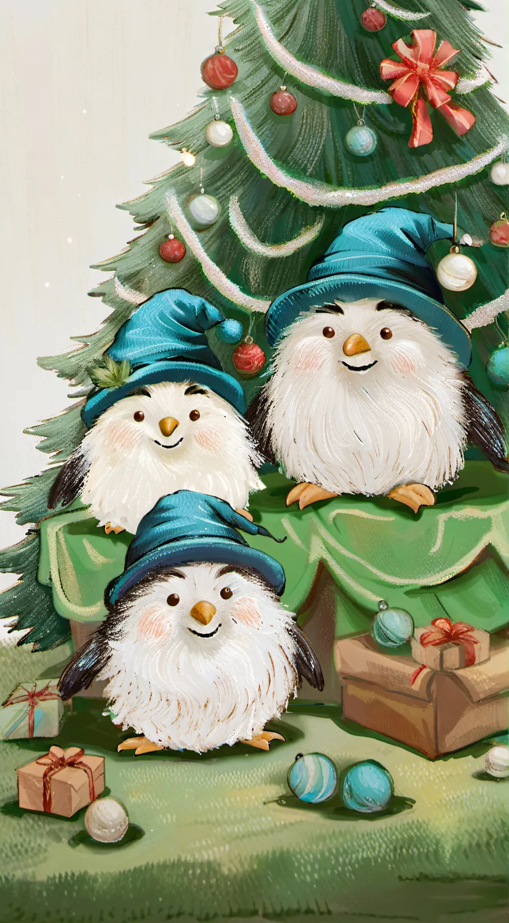 ai character: Smiling critters  background