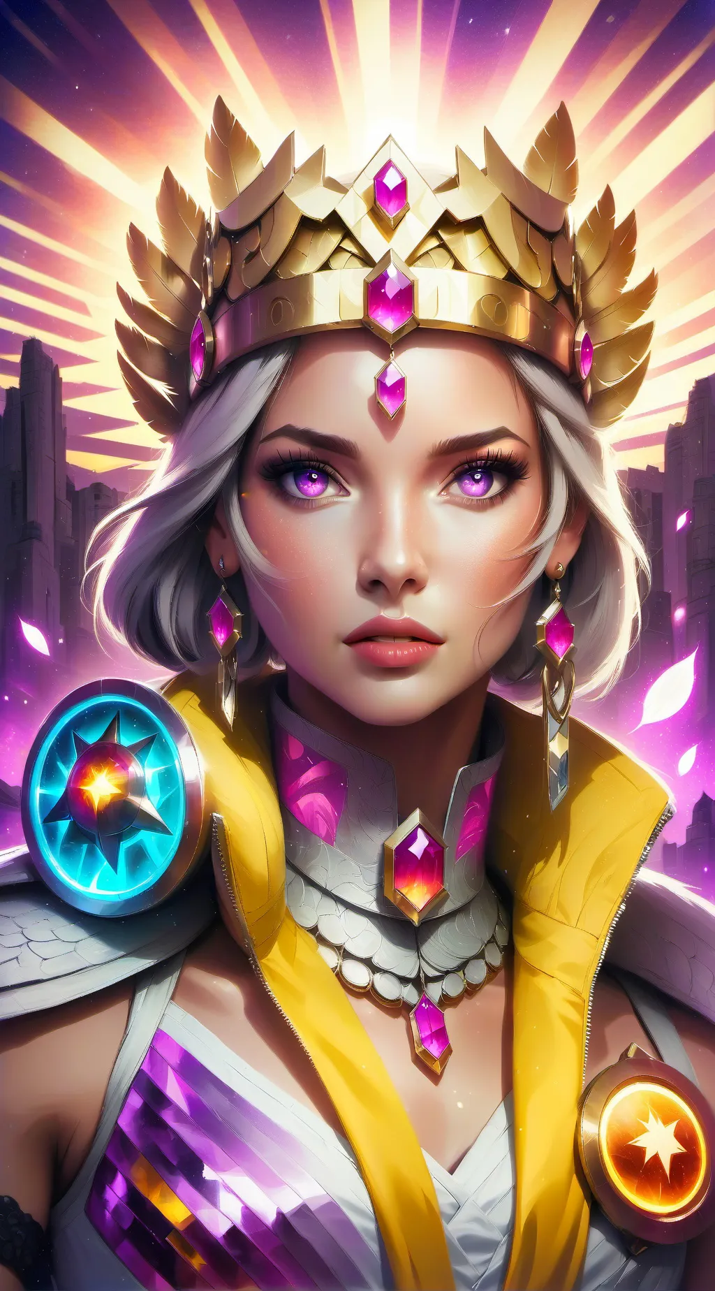 ai character: rainha da magia background