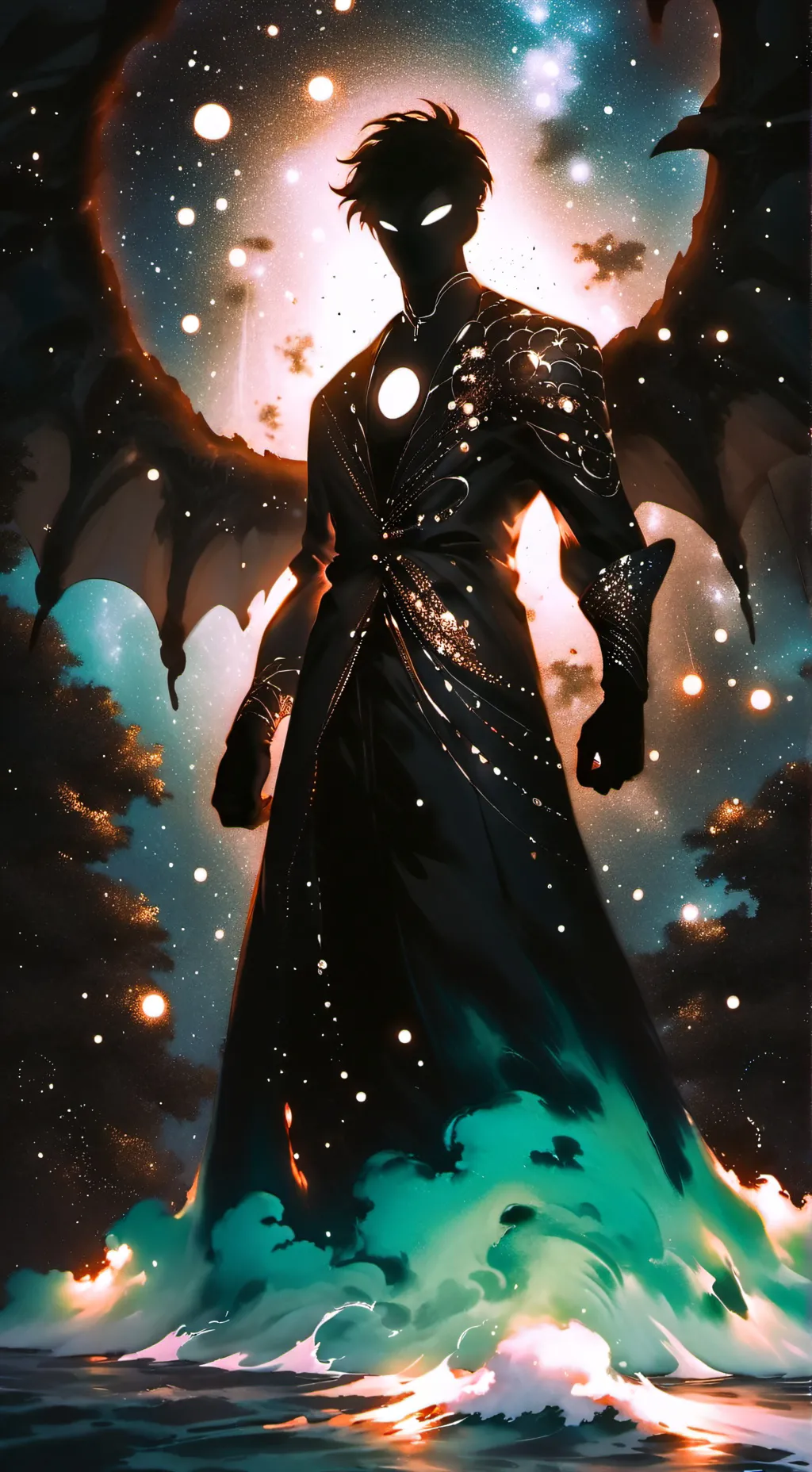 ai character: galaxian background